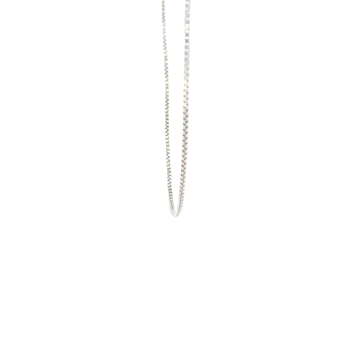 14K White Gold 16" Box Chain
