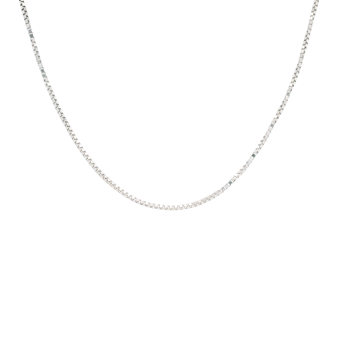 14K White Gold 16" Box Chain