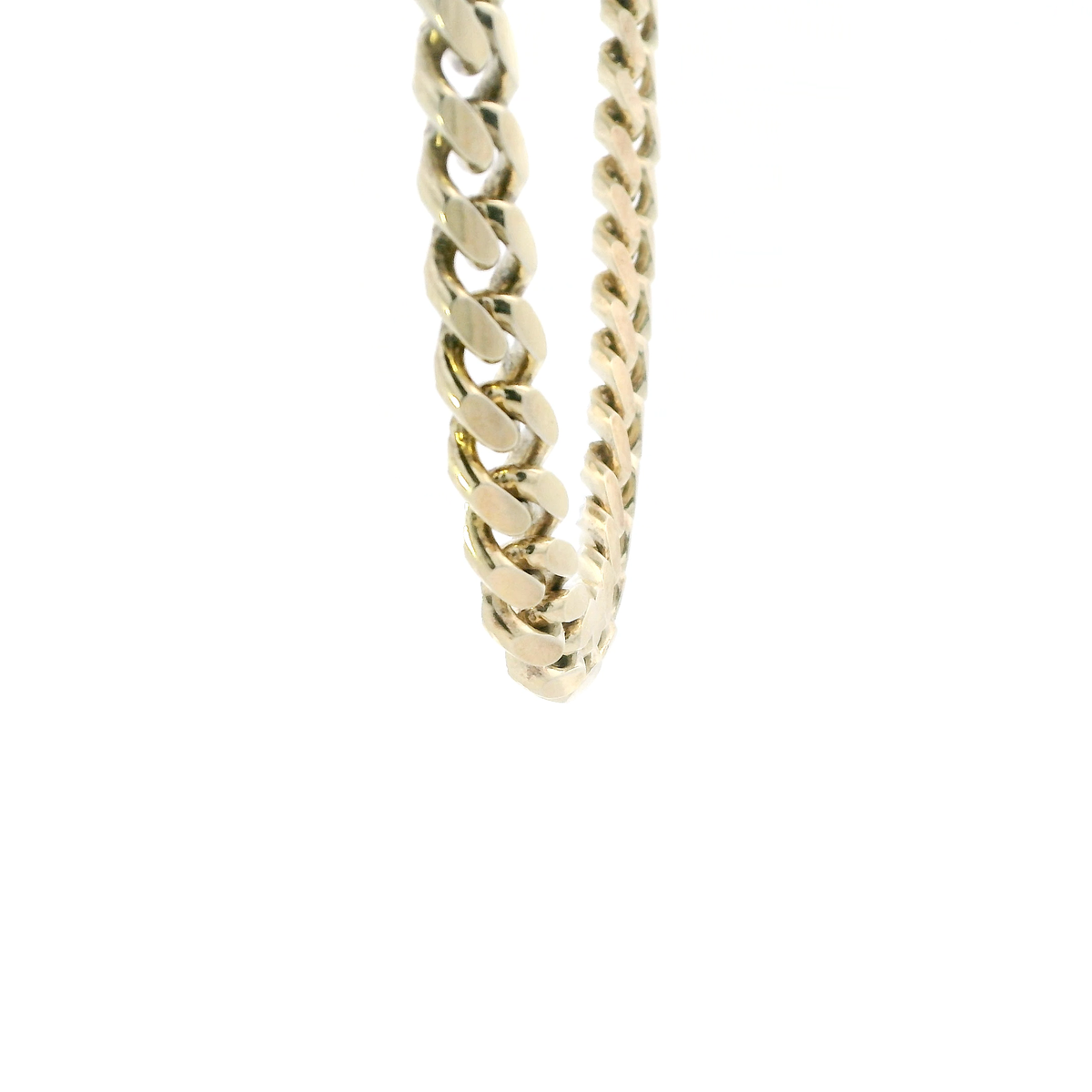 Silver 24" Diamond Cut Gold Tone Cuban Chain