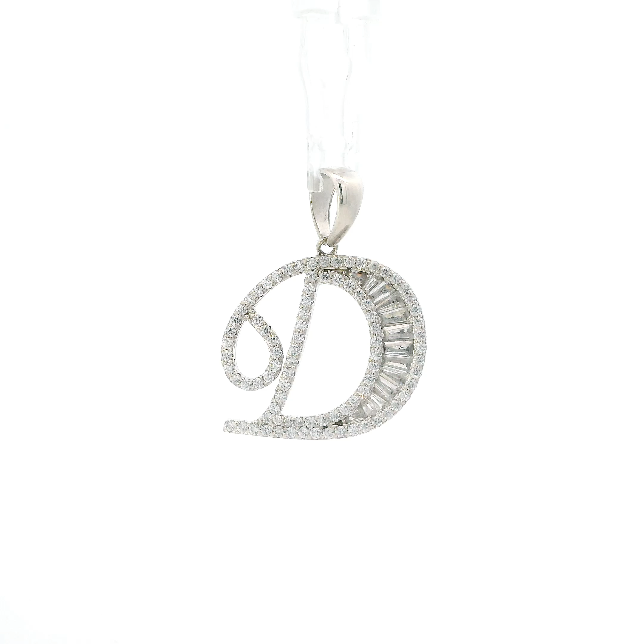 Silver Cz Letter 