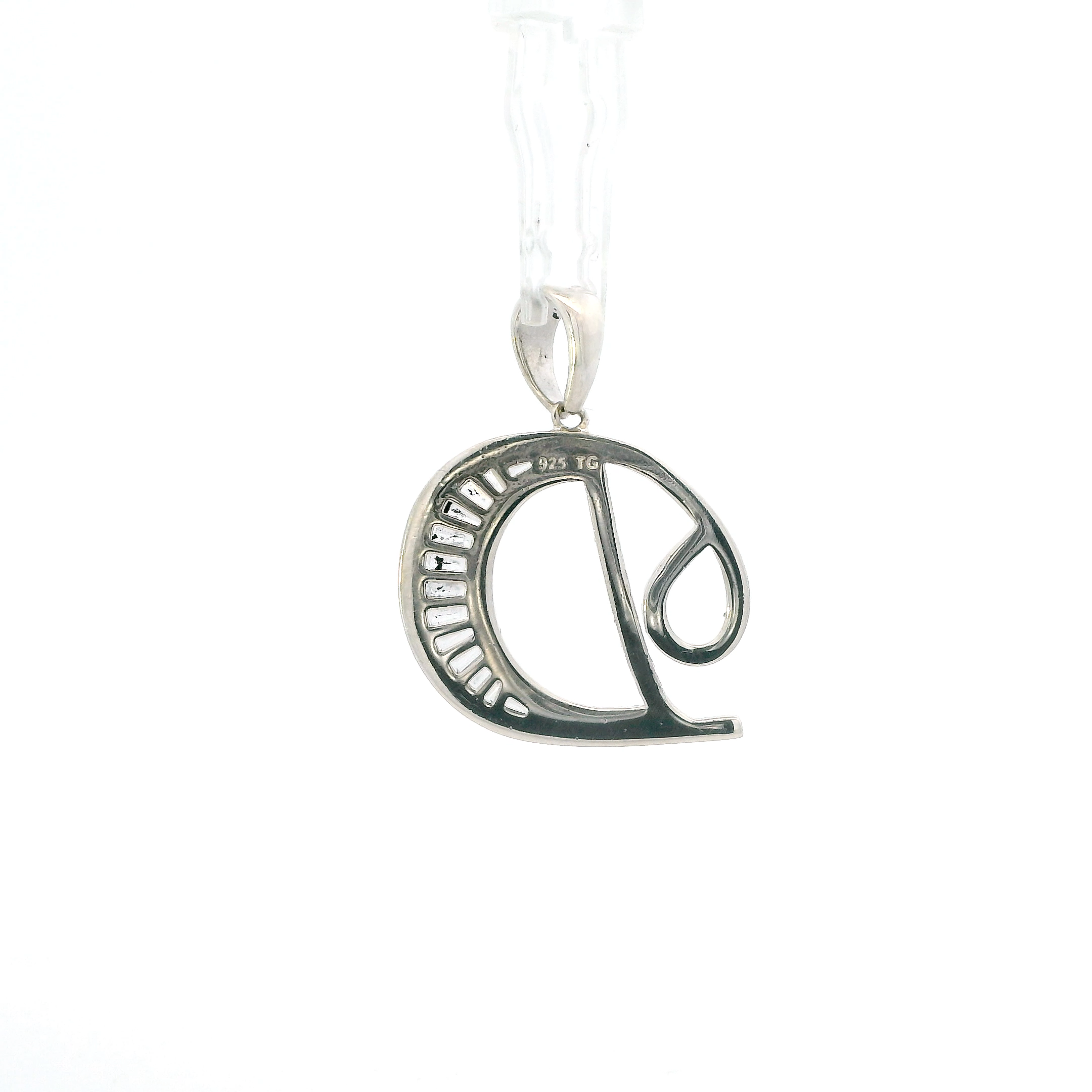Silver Cz Letter 