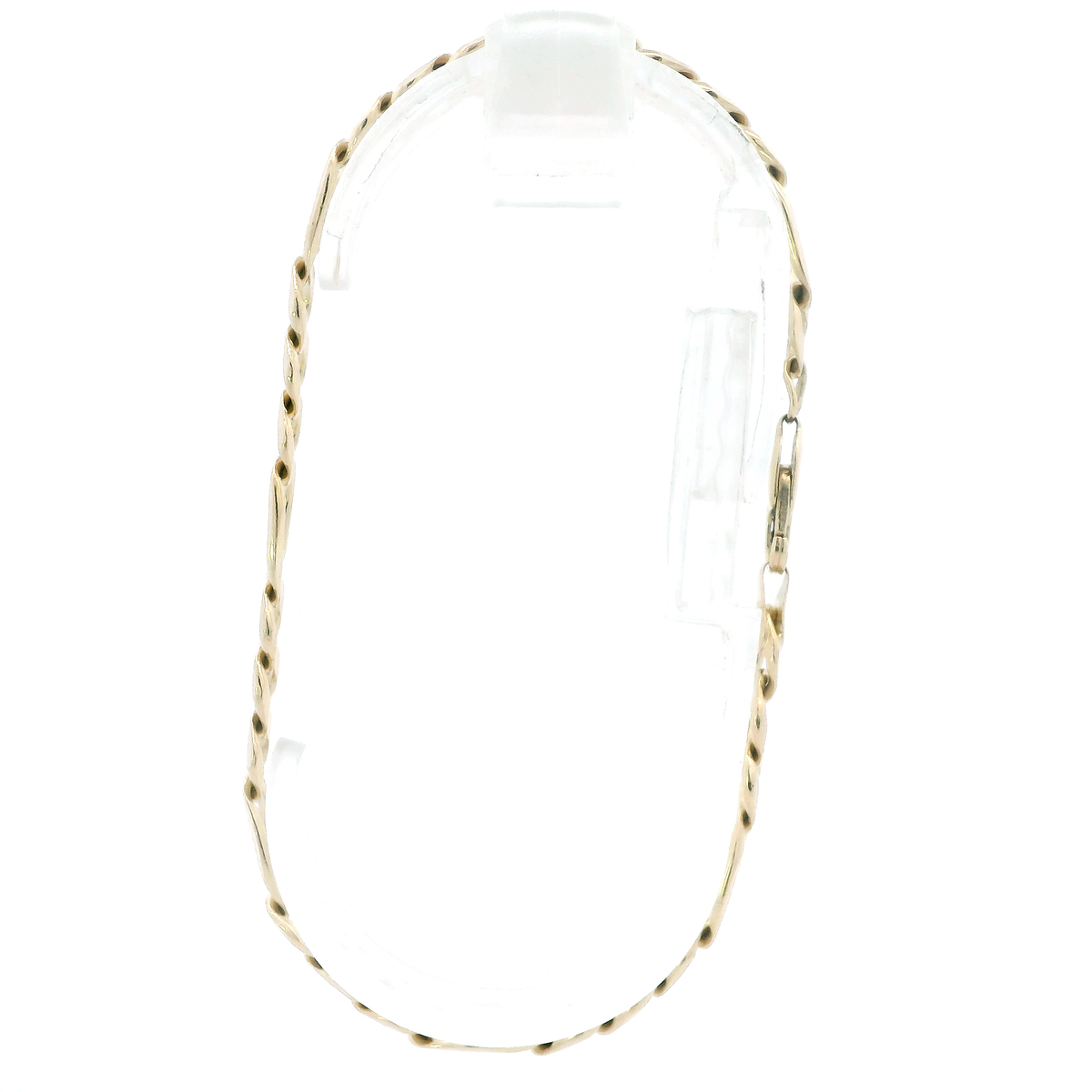 14K Yellow Gold 8.5" Semi Hollow Figaro Bracelet