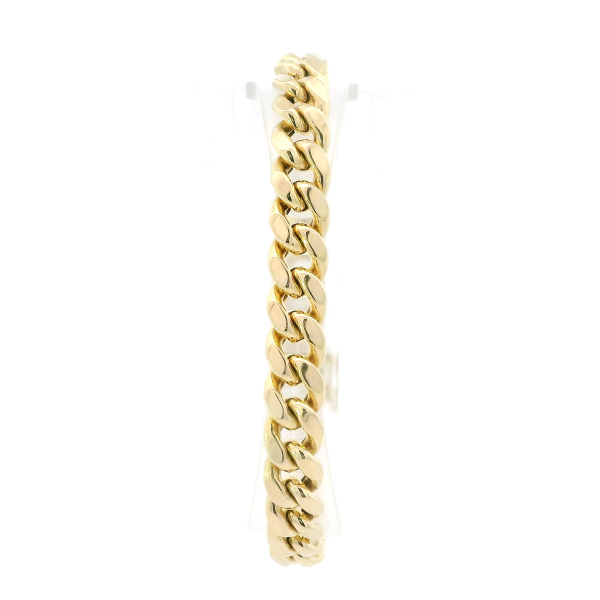 14K Yellow Gold 7" Hollow Cuban Bracelet