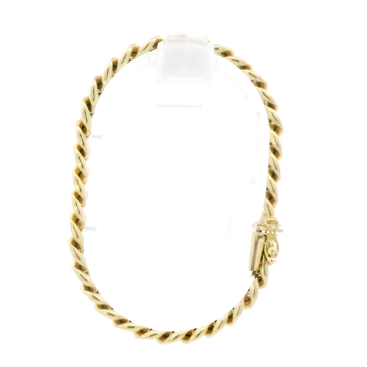14K Yellow Gold 7" Hollow Cuban Bracelet