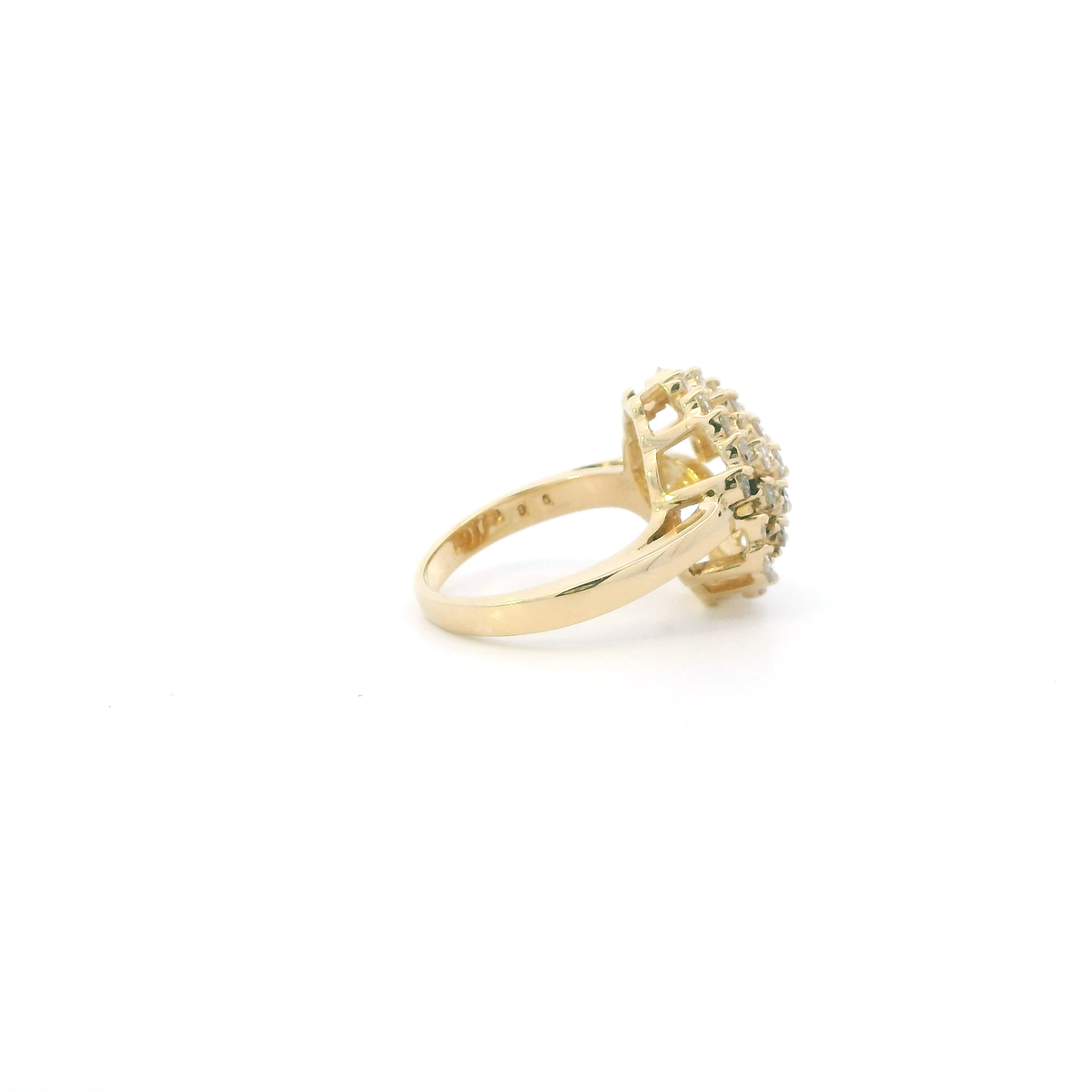 14K Yellow Gold Diamond Womens Ring - 0.89ct