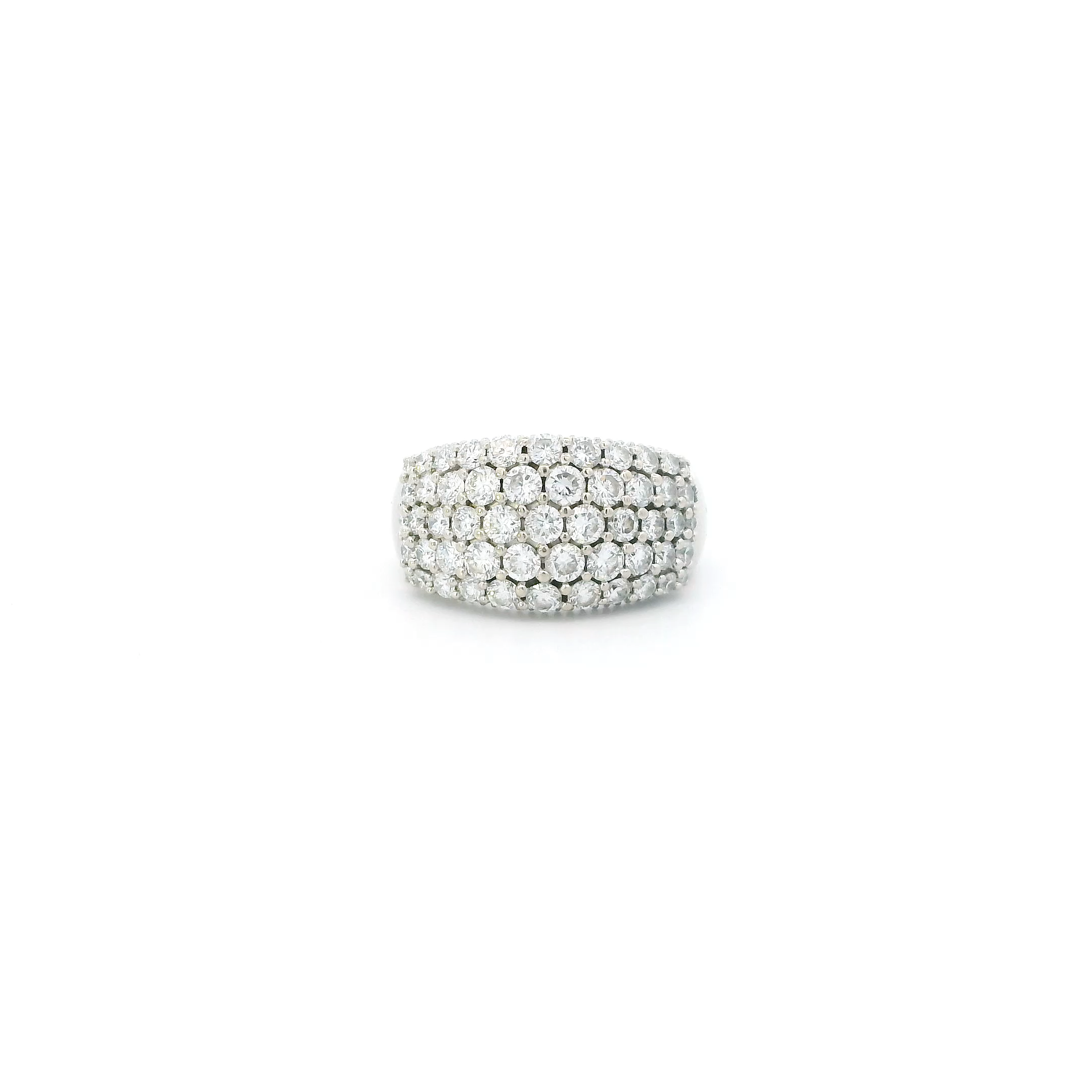 14K White Gold Lab Grown Diamond Womens Ring - 2.57ct