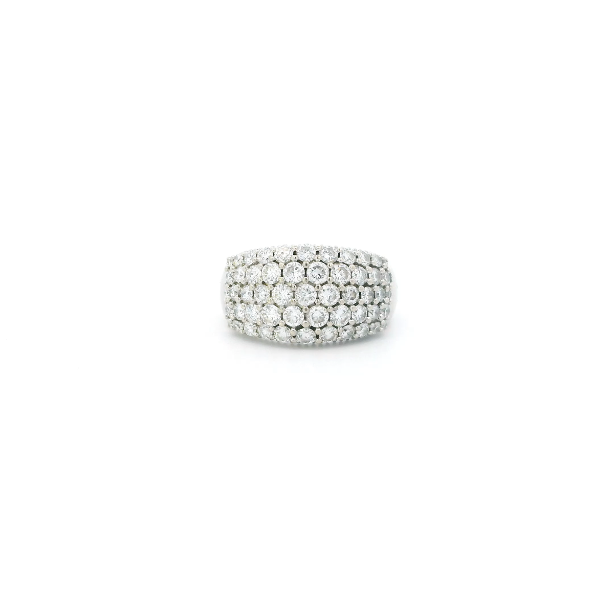 14K White Gold Lab Grown Diamond Womens Ring - 2.57ct