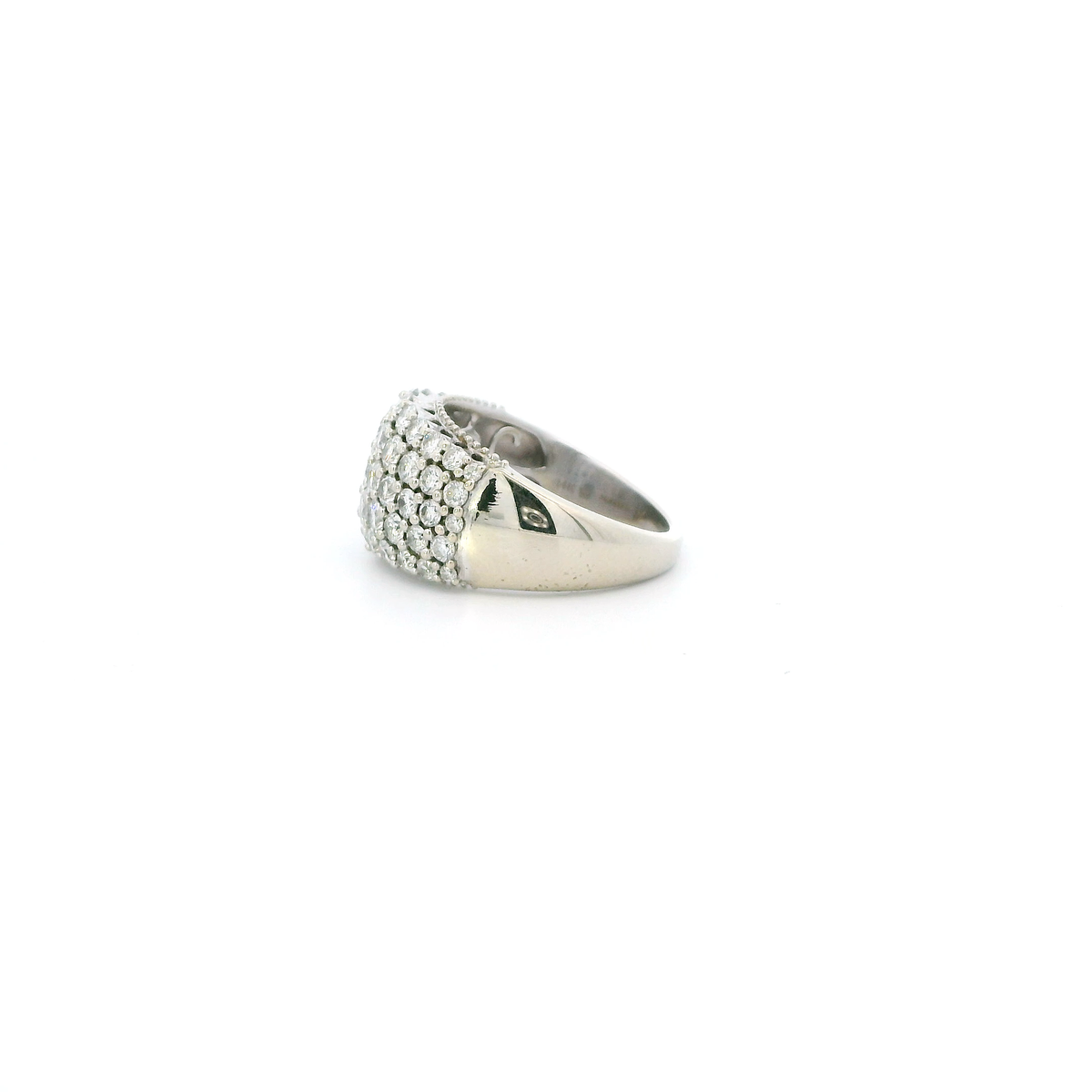 14K White Gold Lab Grown Diamond Womens Ring - 2.57ct