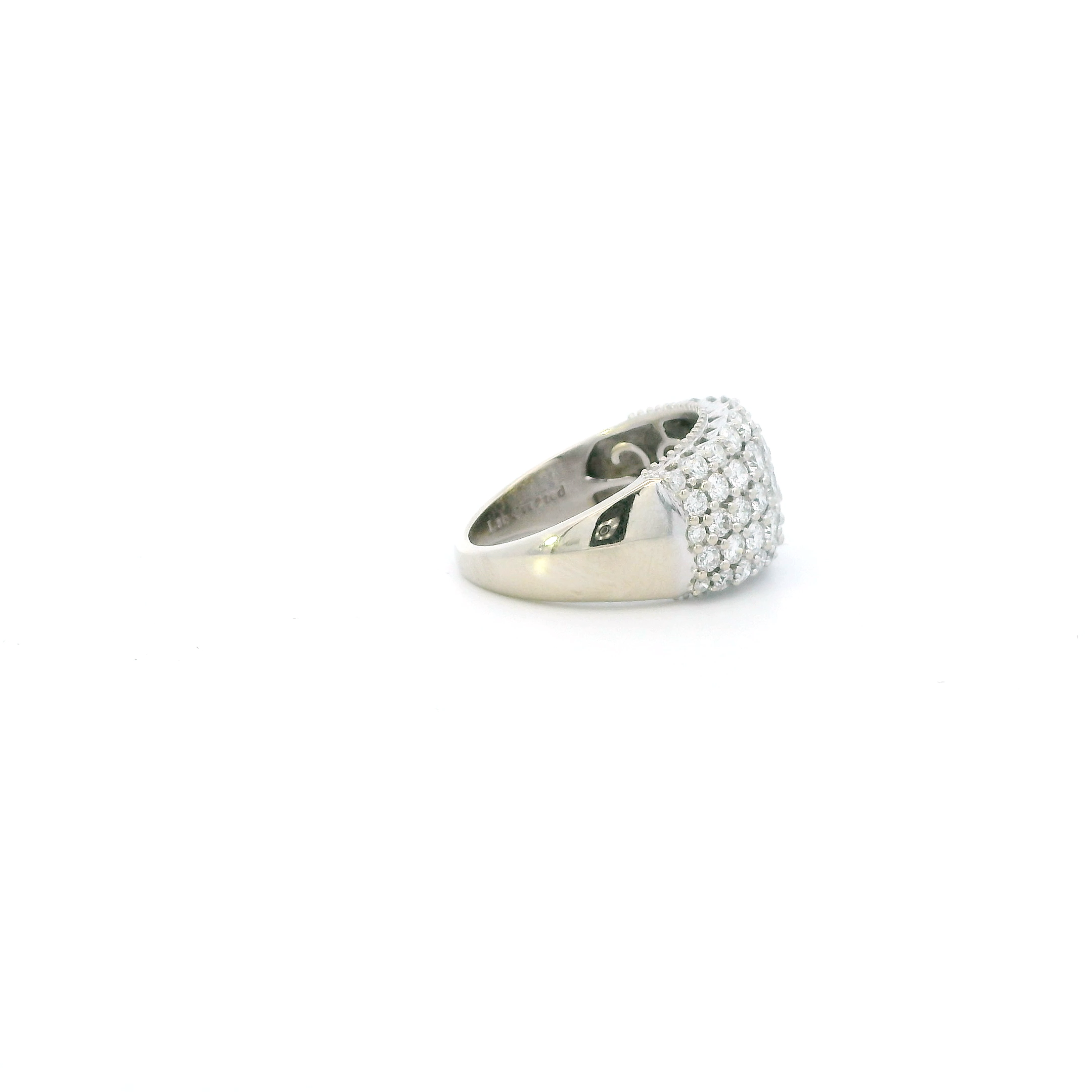 14K White Gold Lab Grown Diamond Womens Ring - 2.57ct