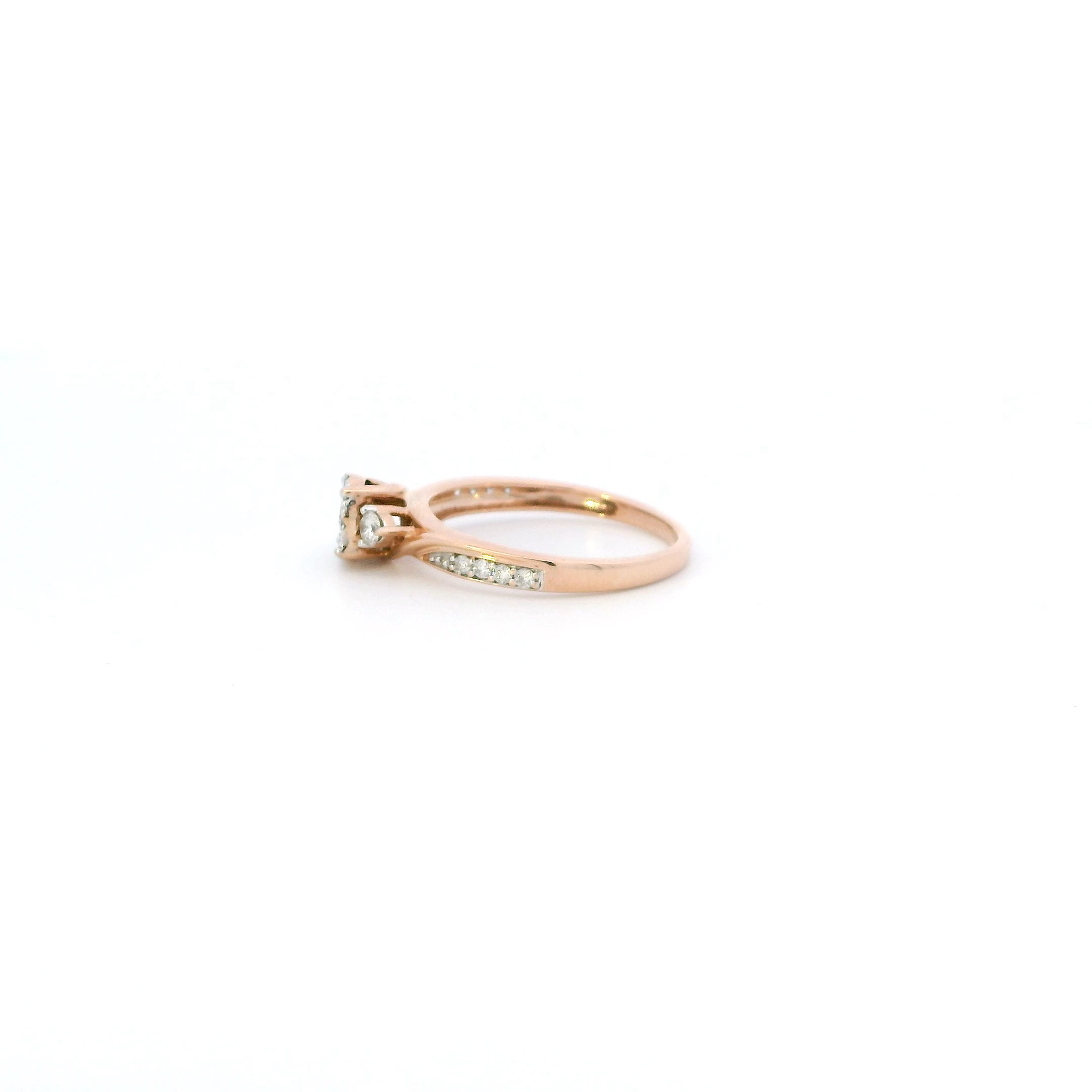 14K Rose Gold Diamond Womens Ring - 0.31ct
