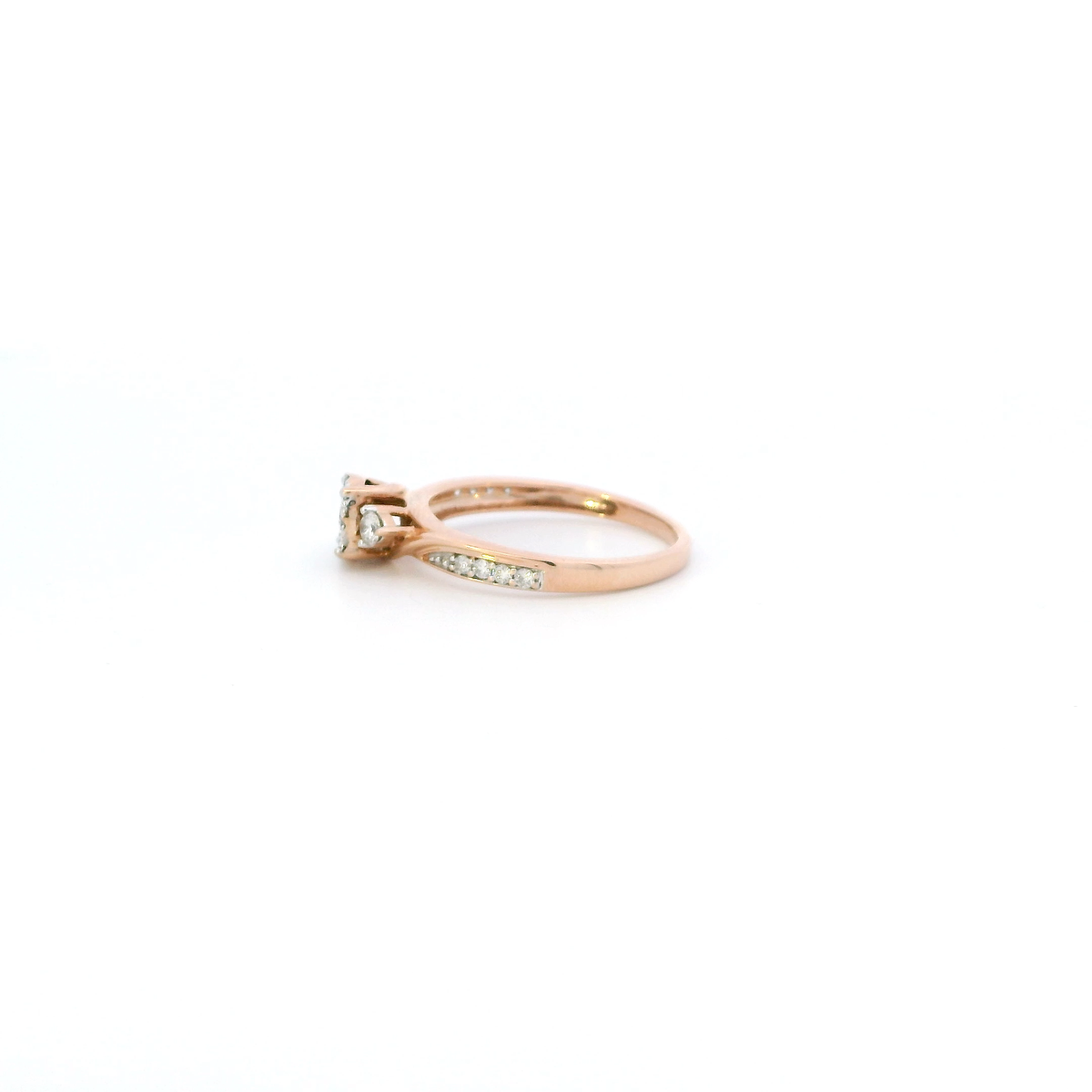 14K Rose Gold Diamond Womens Ring - 0.31ct