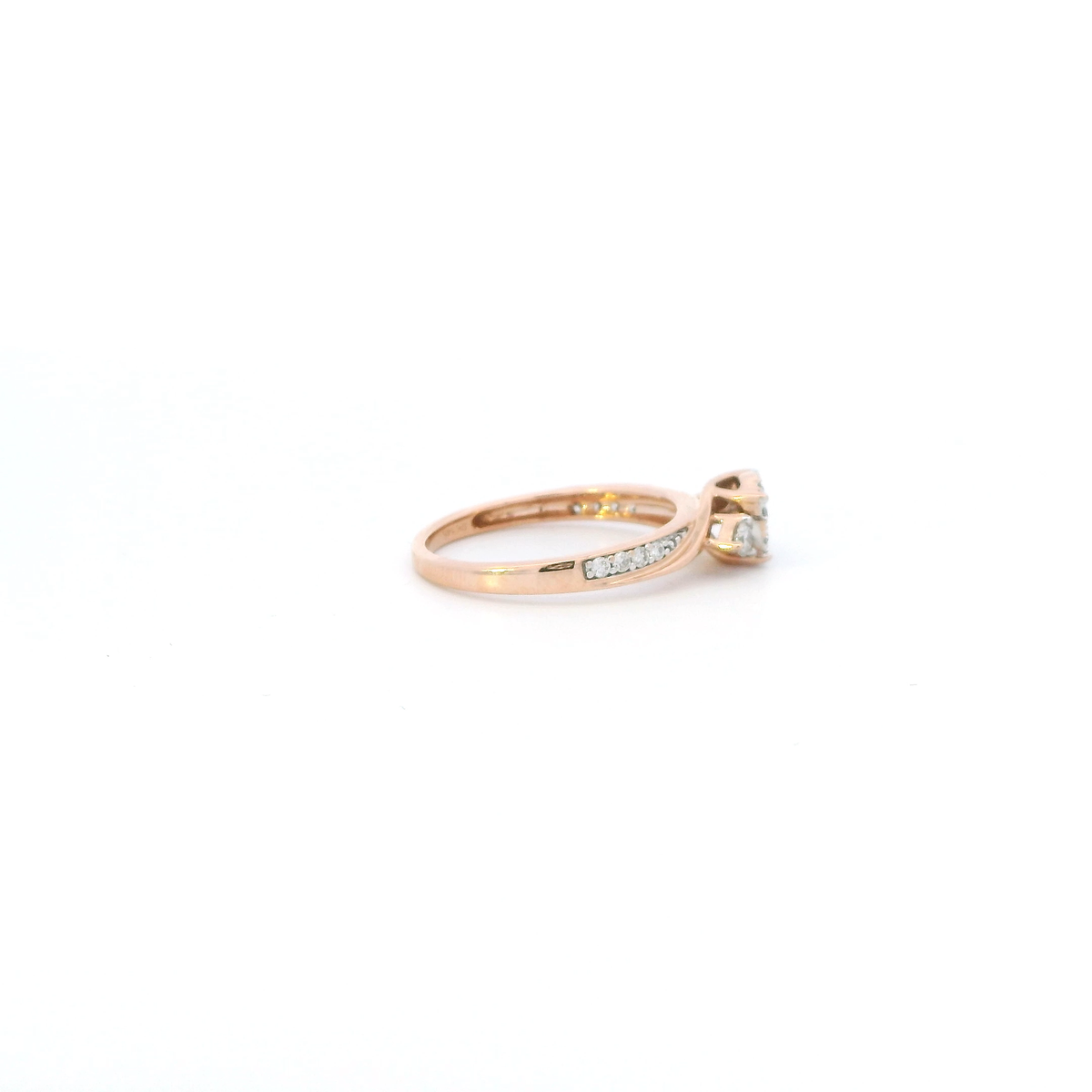 14K Rose Gold Diamond Womens Ring - 0.31ct