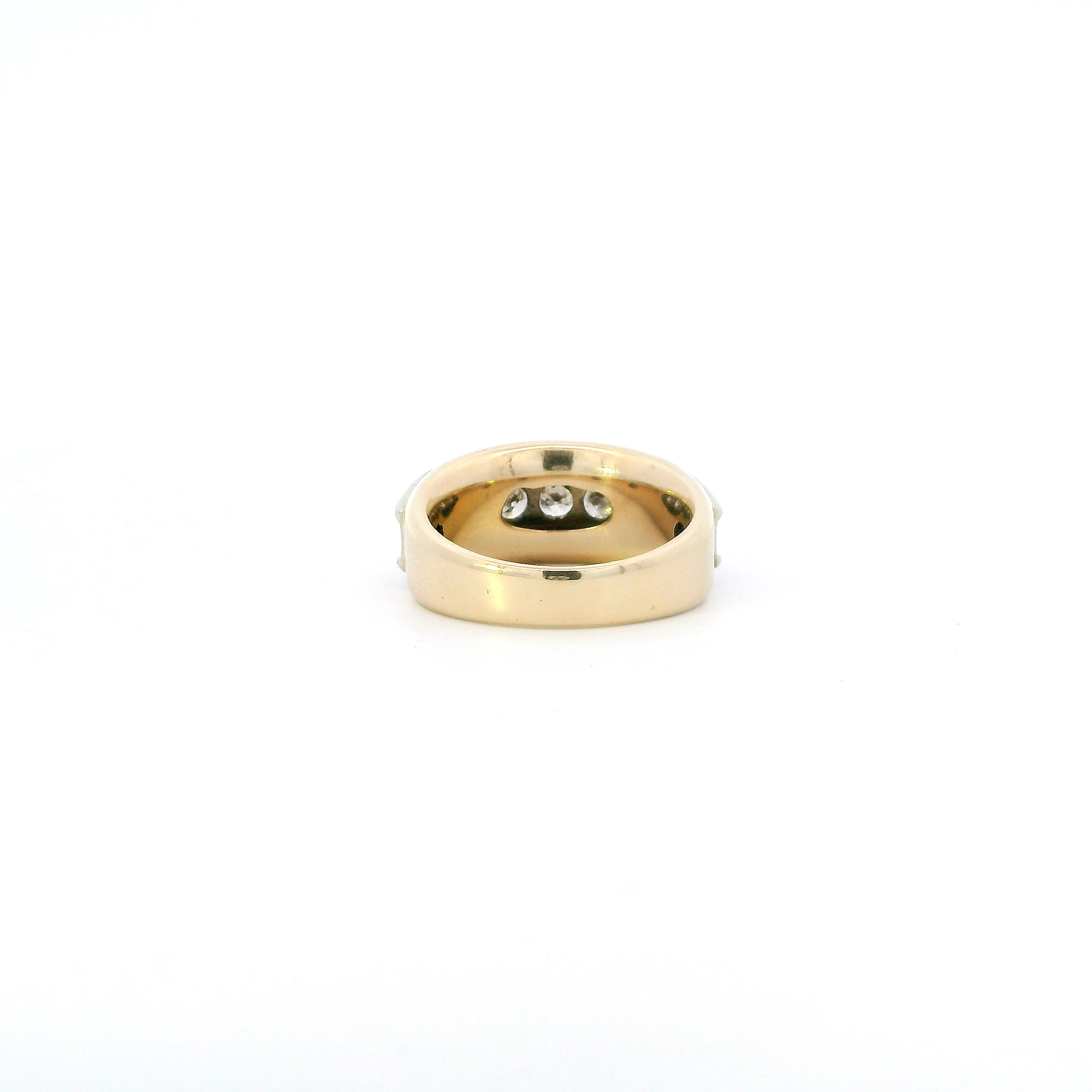 10K Yellow Gold Diamond Mens Ring - 0.81ct