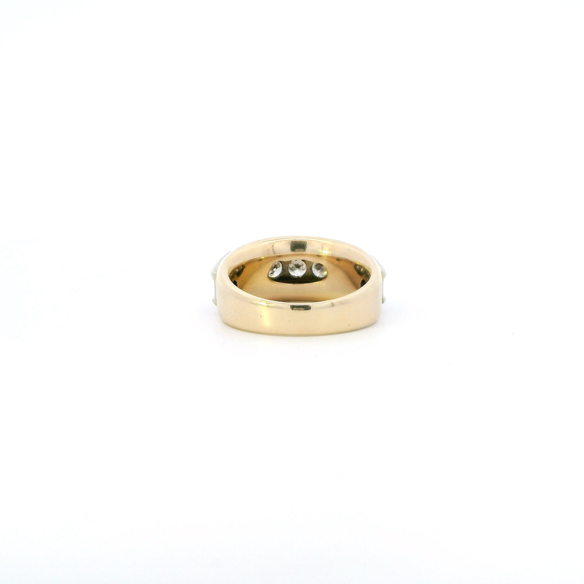 10K Yellow Gold Diamond Mens Ring - 0.81ct