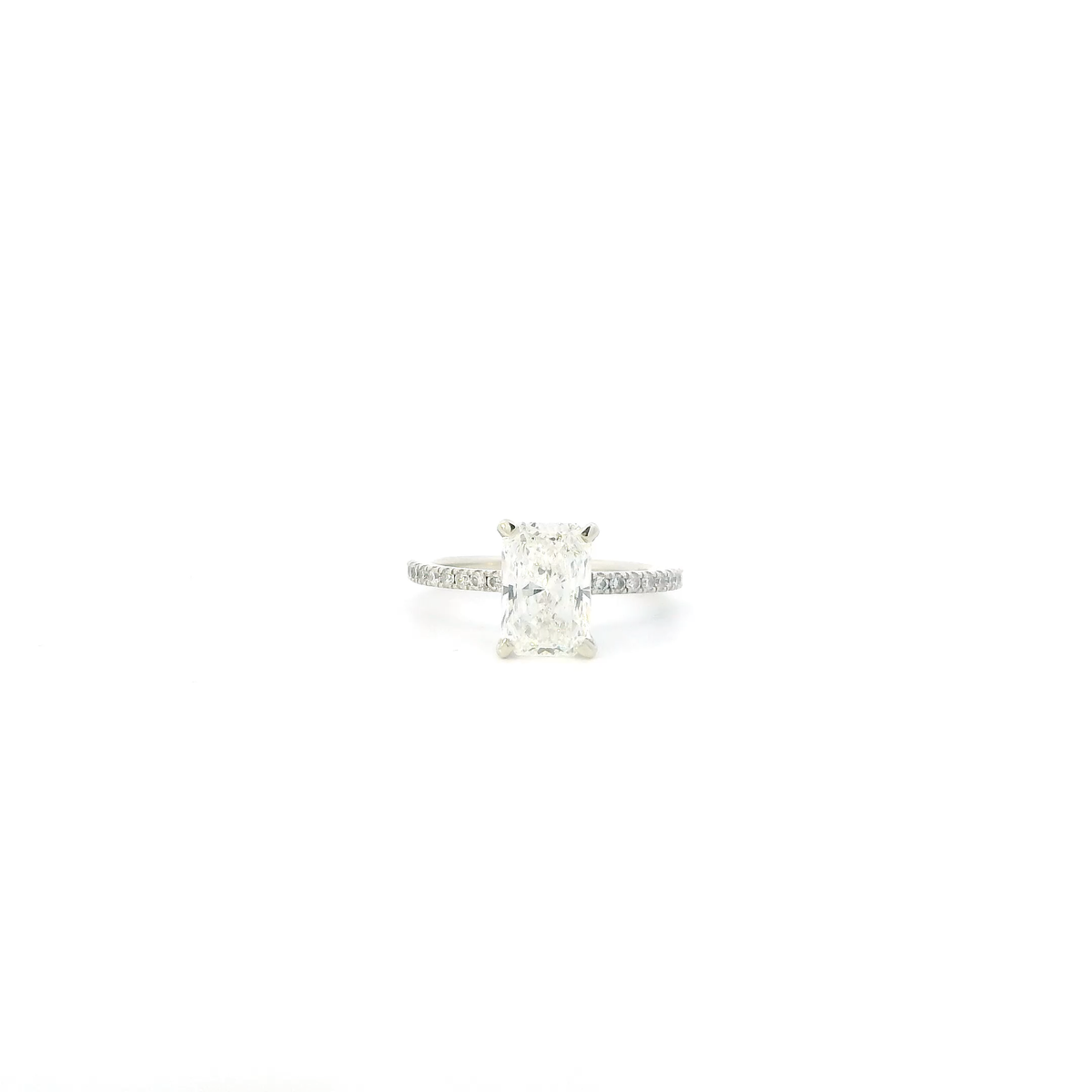 10K White Gold Lab Grown Diamond Womens Ring - 2.96ct
