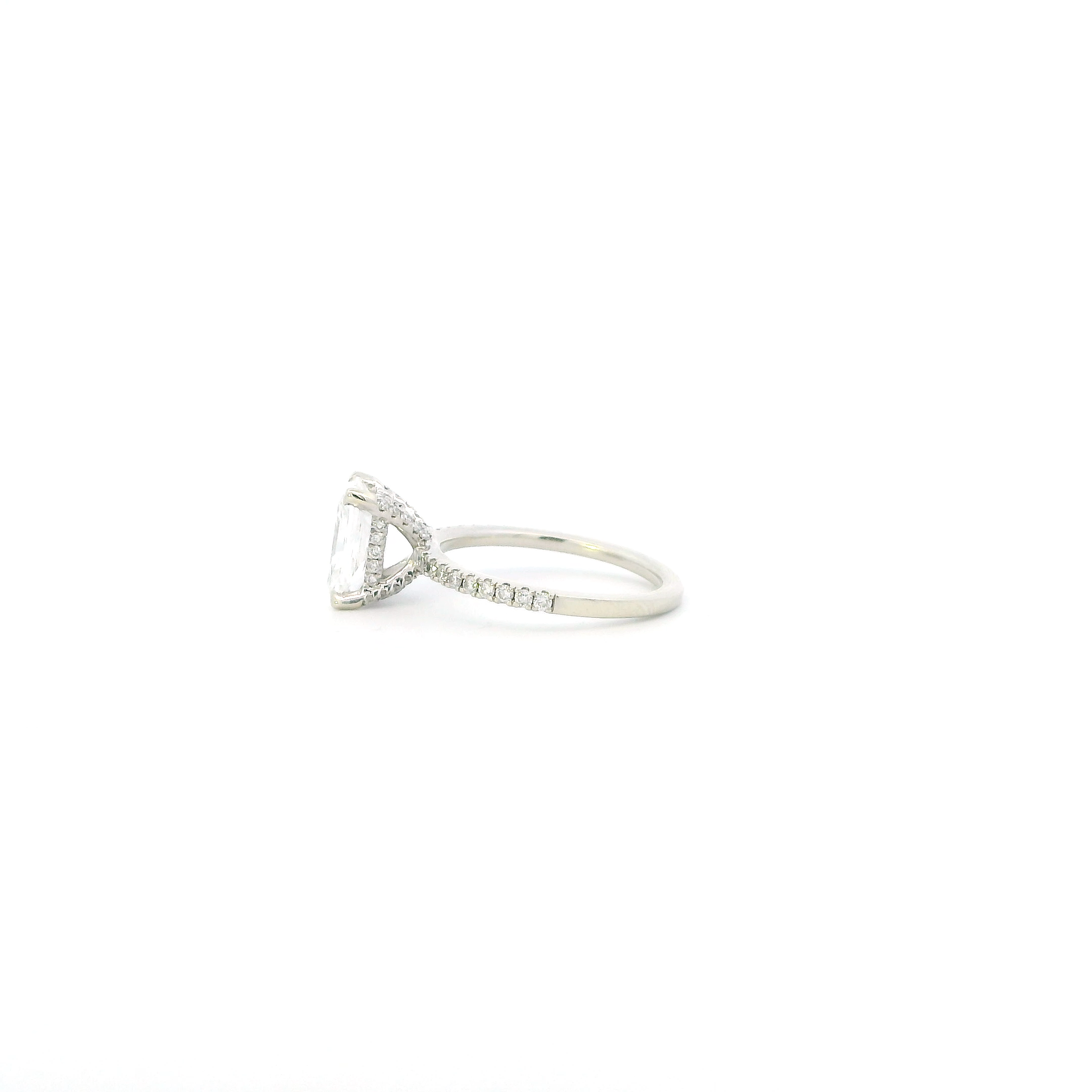 10K White Gold Lab Grown Diamond Womens Ring - 2.96ct