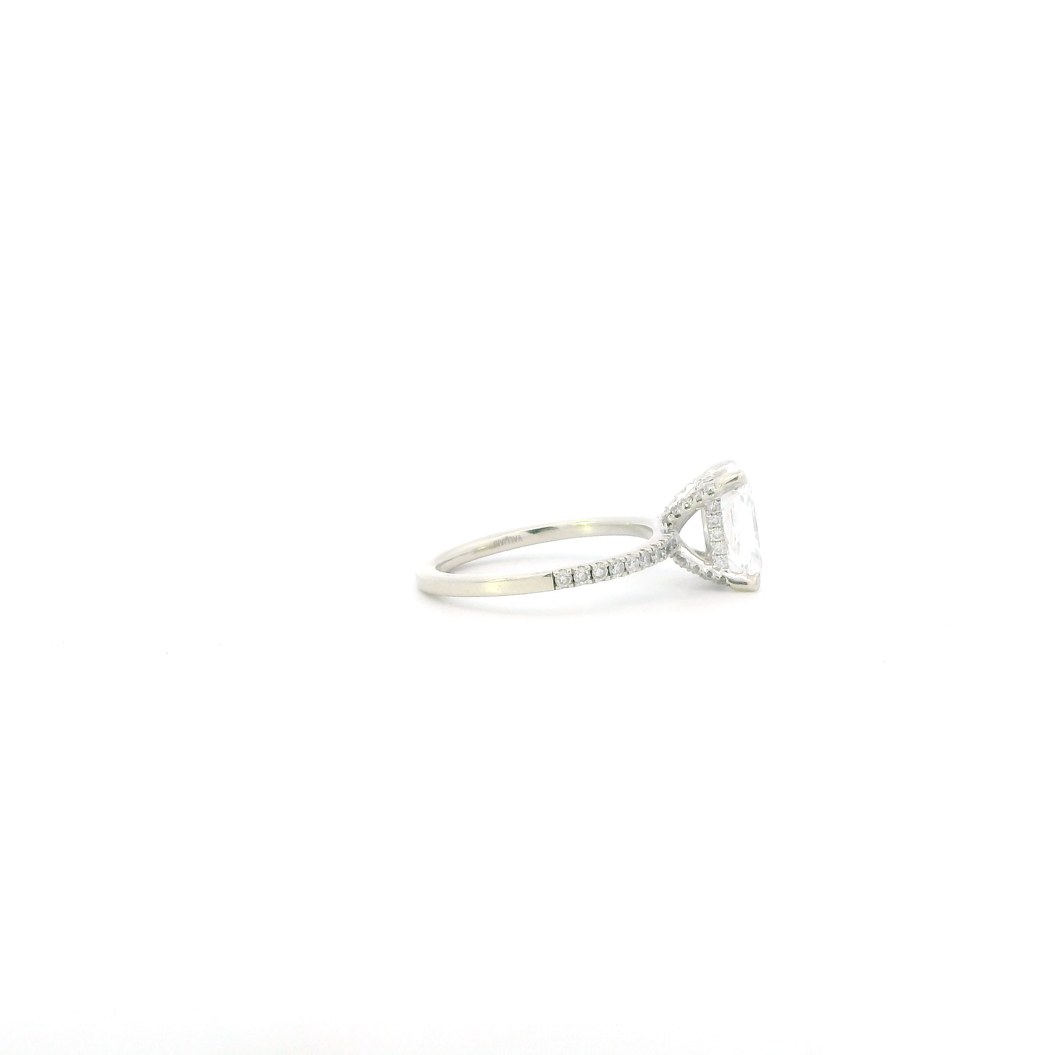 10K White Gold Lab Grown Diamond Womens Ring - 2.96ct