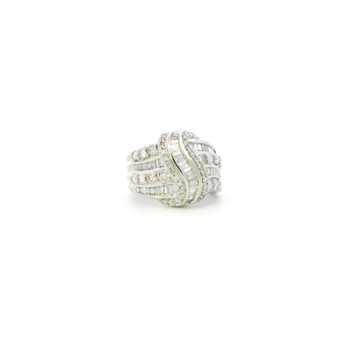 10K White Gold Diamond Womens Ring - 1.43ct