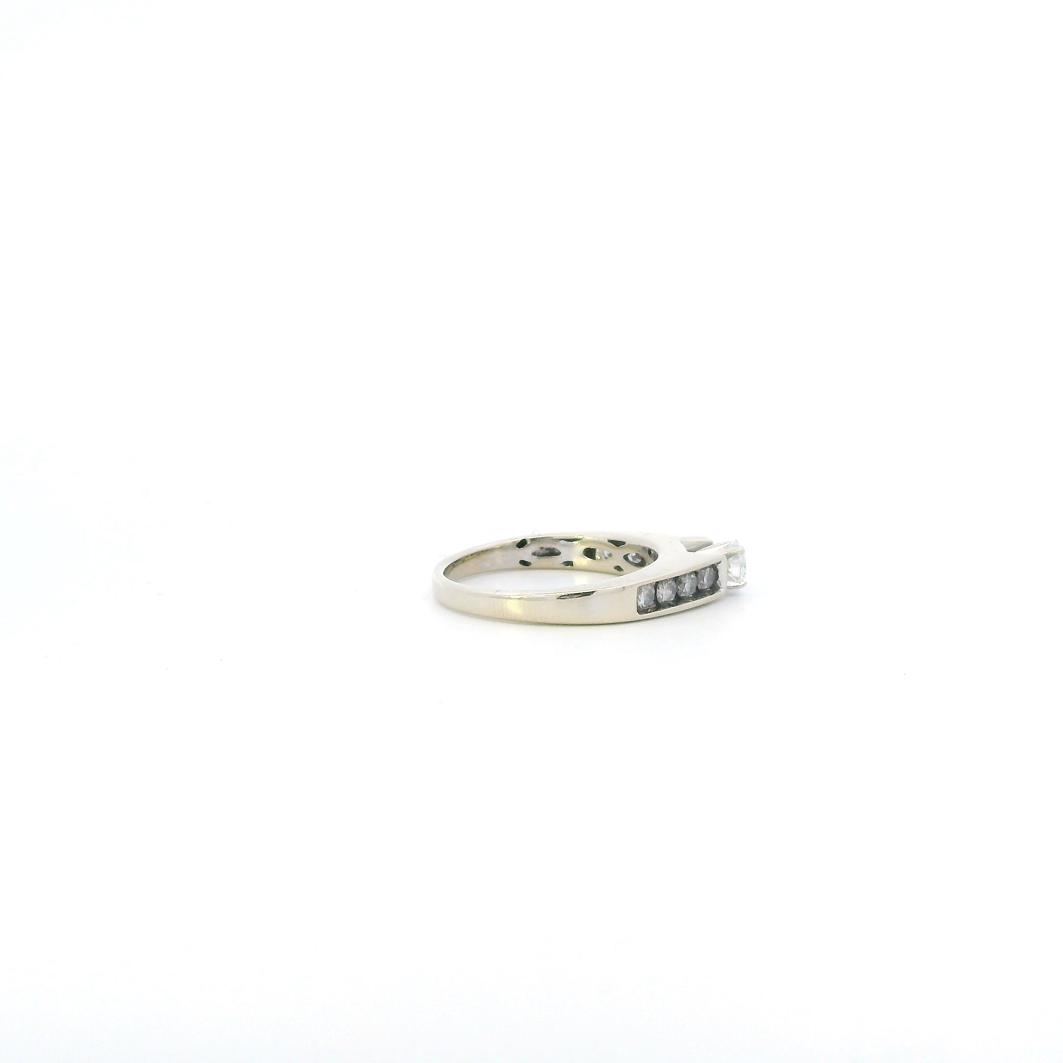 14K White Gold Diamond Womens Ring - 0.56ct
