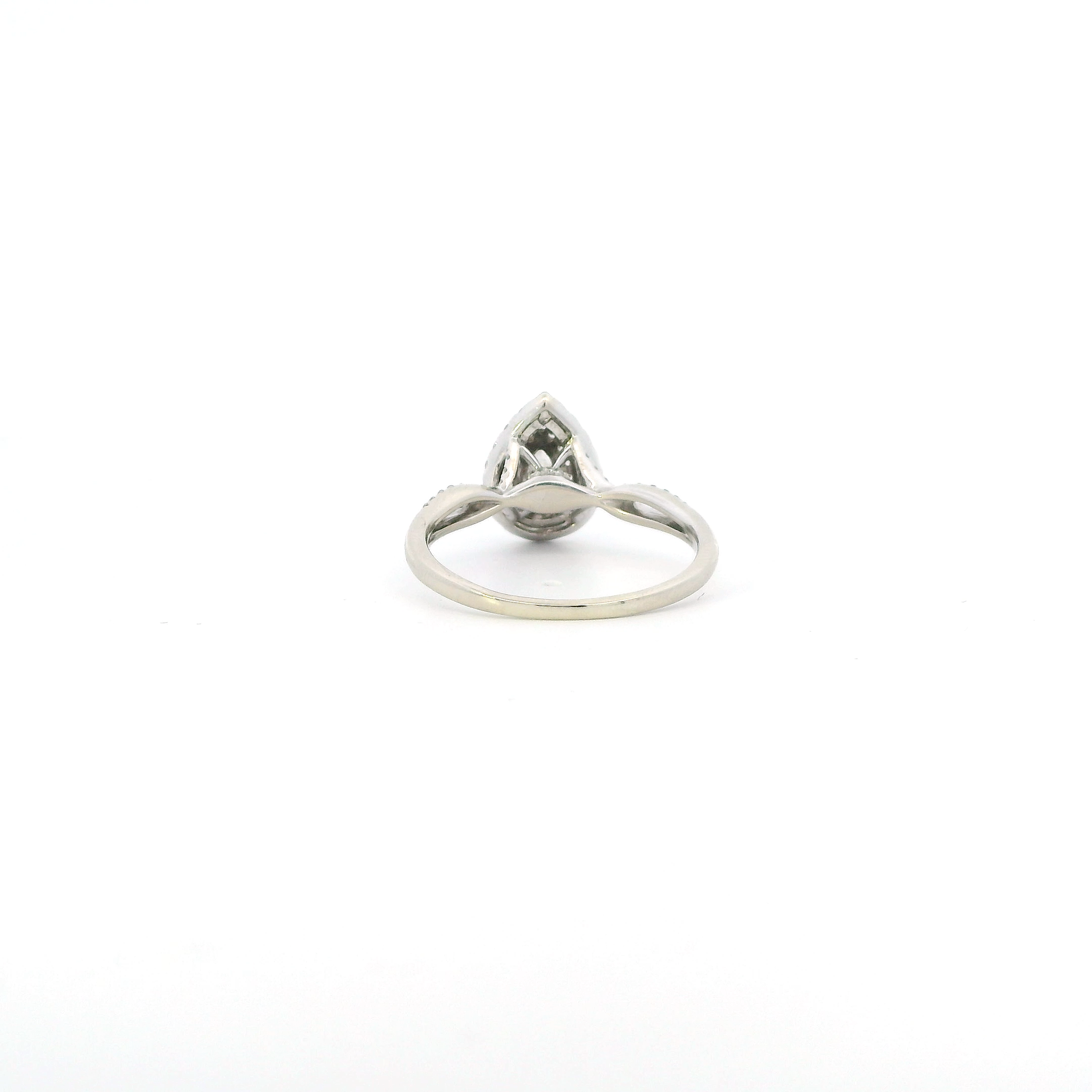 10K White Gold Diamond Womens Ring - 0.90ct