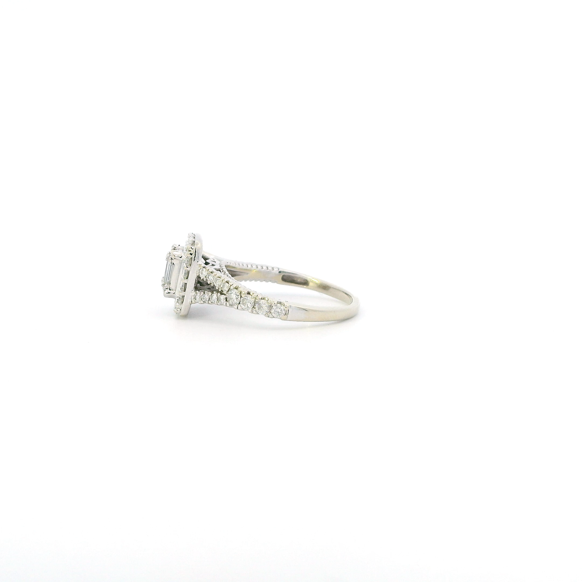 14K White Gold Diamond Womens Ring - 0.58ct
