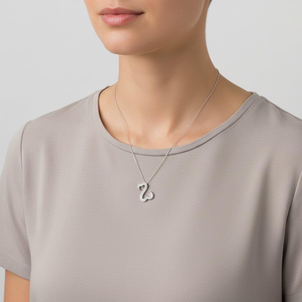 14K Yellow Gold Diamond Open Heart Pendant & 19-20.5" Cable Chain - 0.33ct