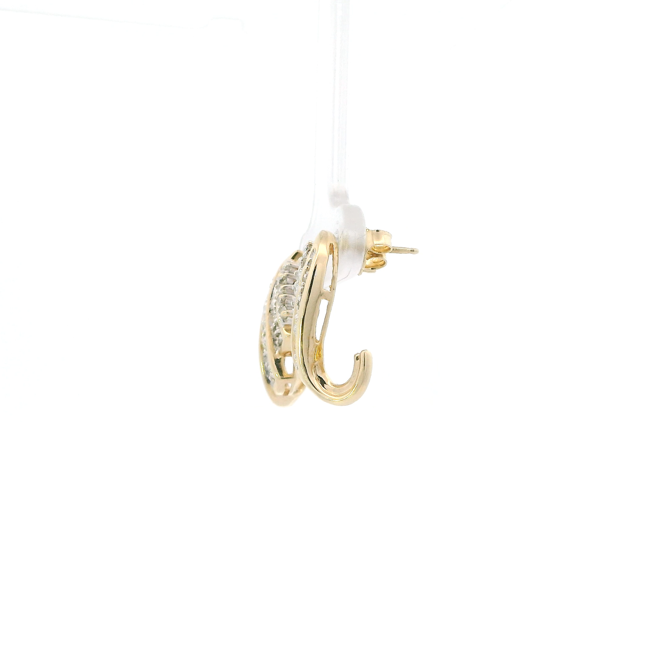 10K Yellow Gold Diamond Earrings - 0.23ct