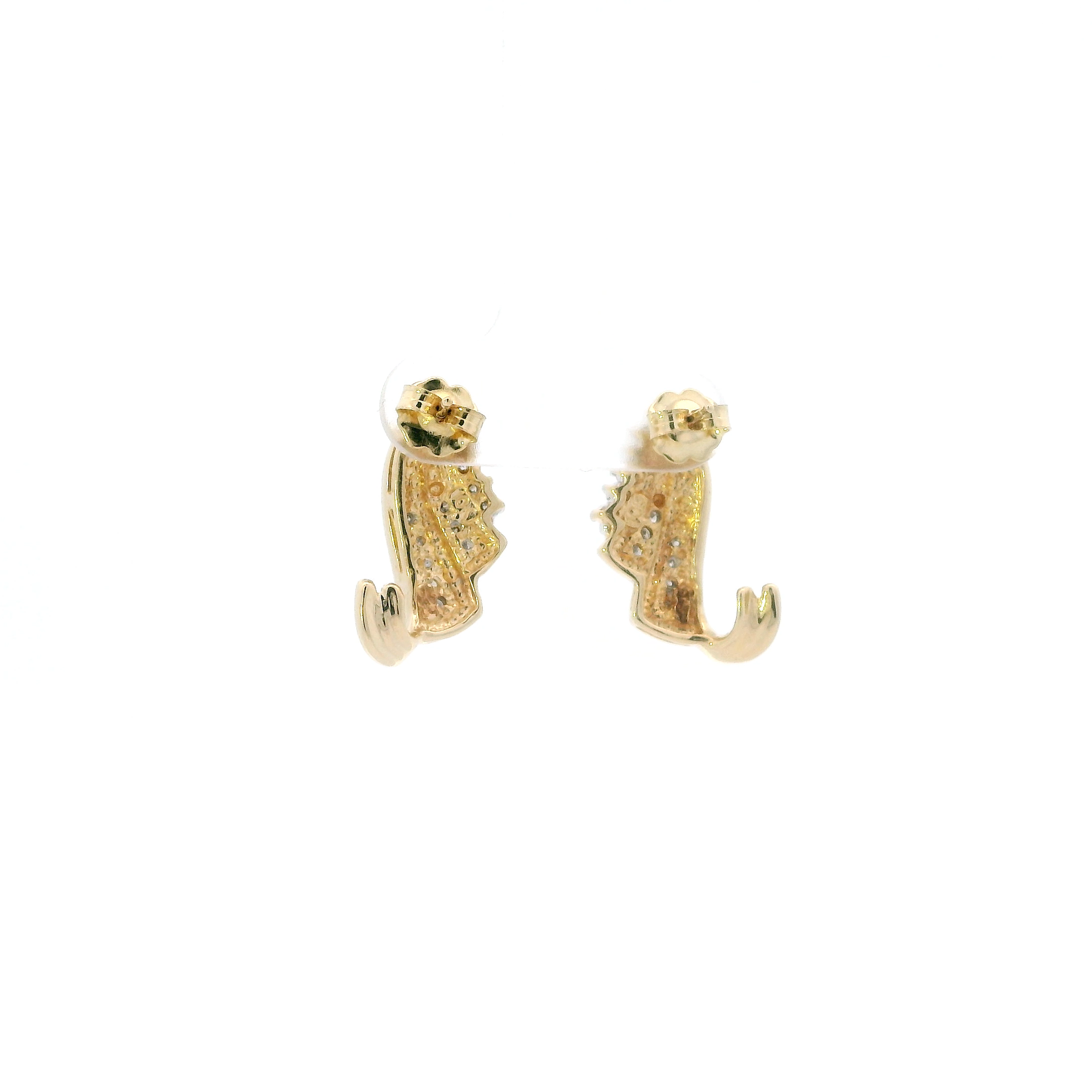 10K Yellow Gold Diamond Earrings - 0.23ct