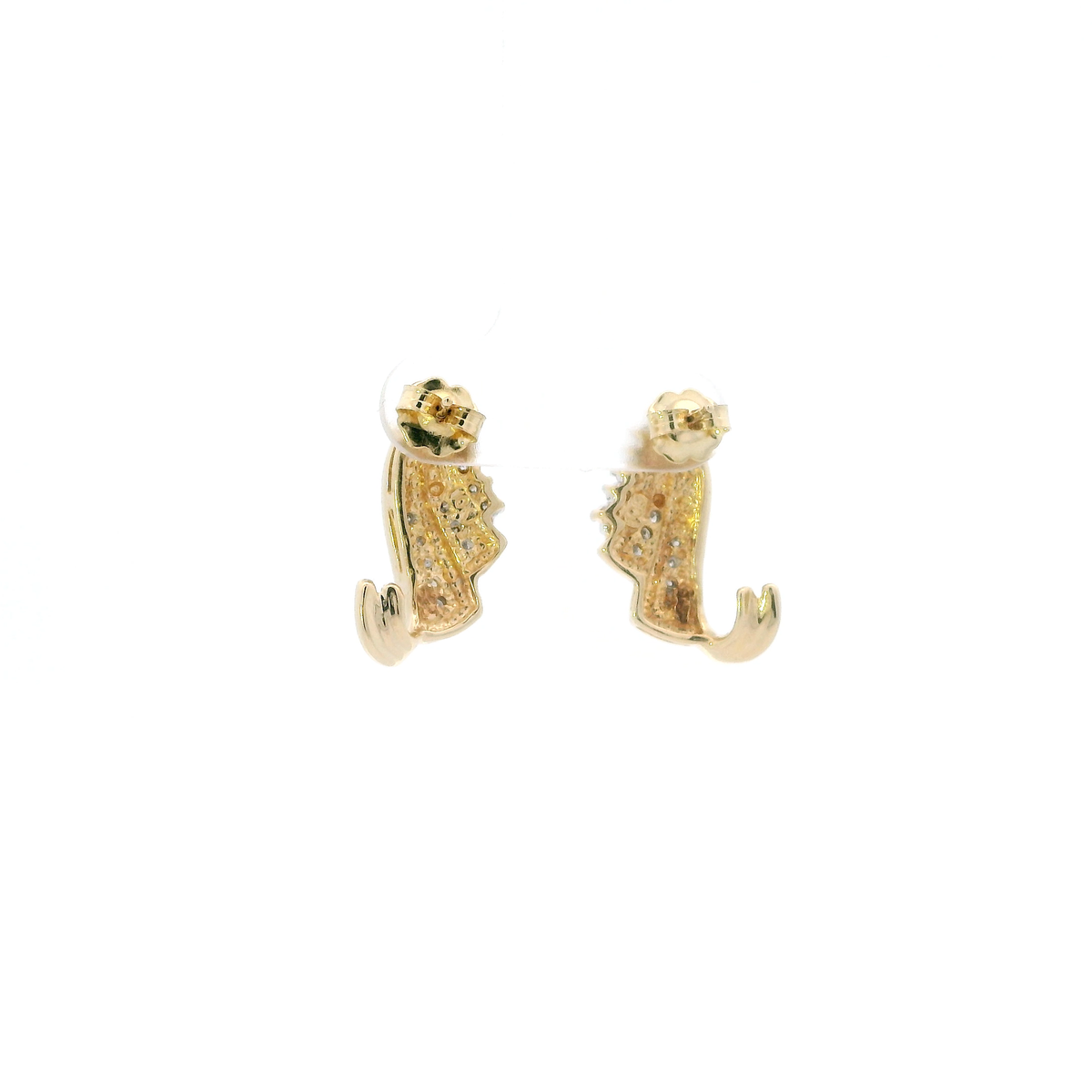 10K Yellow Gold Diamond Earrings - 0.23ct