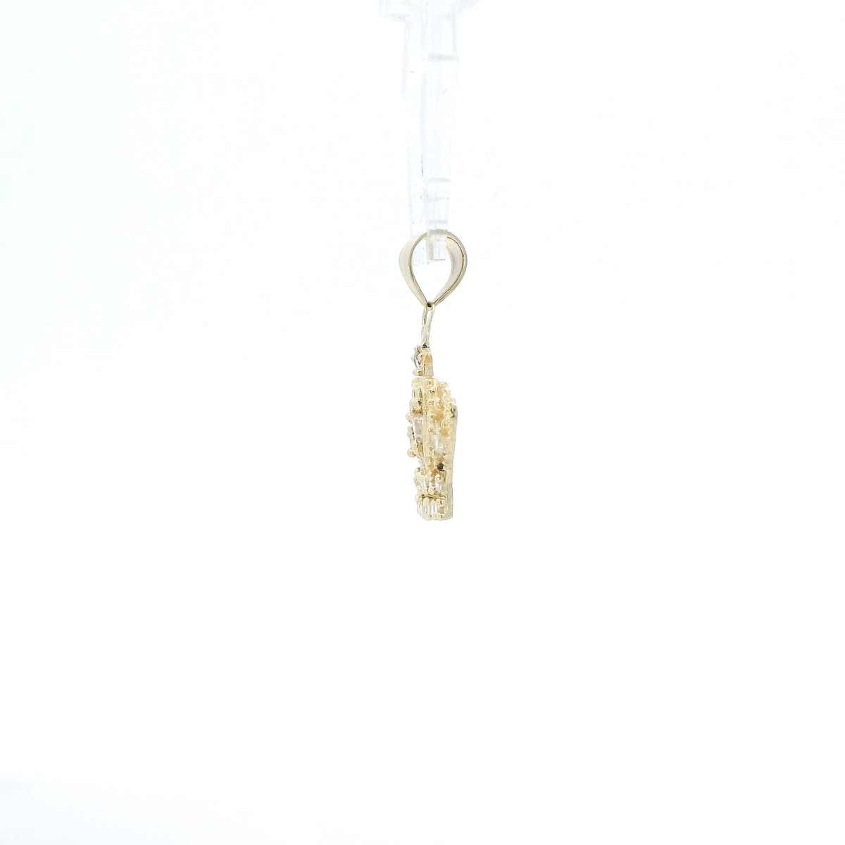 10K Yellow Gold Cz Crown Pendant