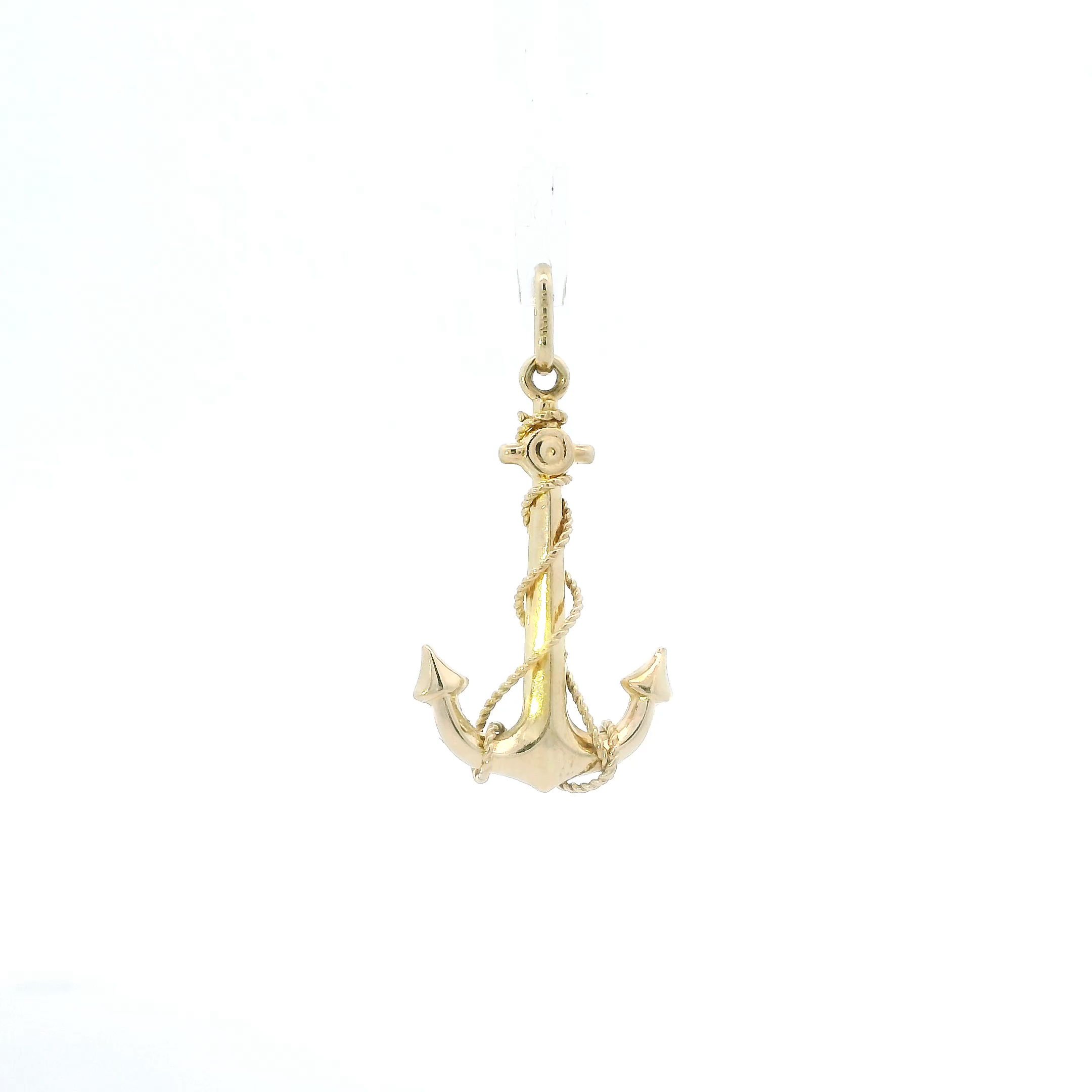 14K Yellow Gold Anchor Pendant