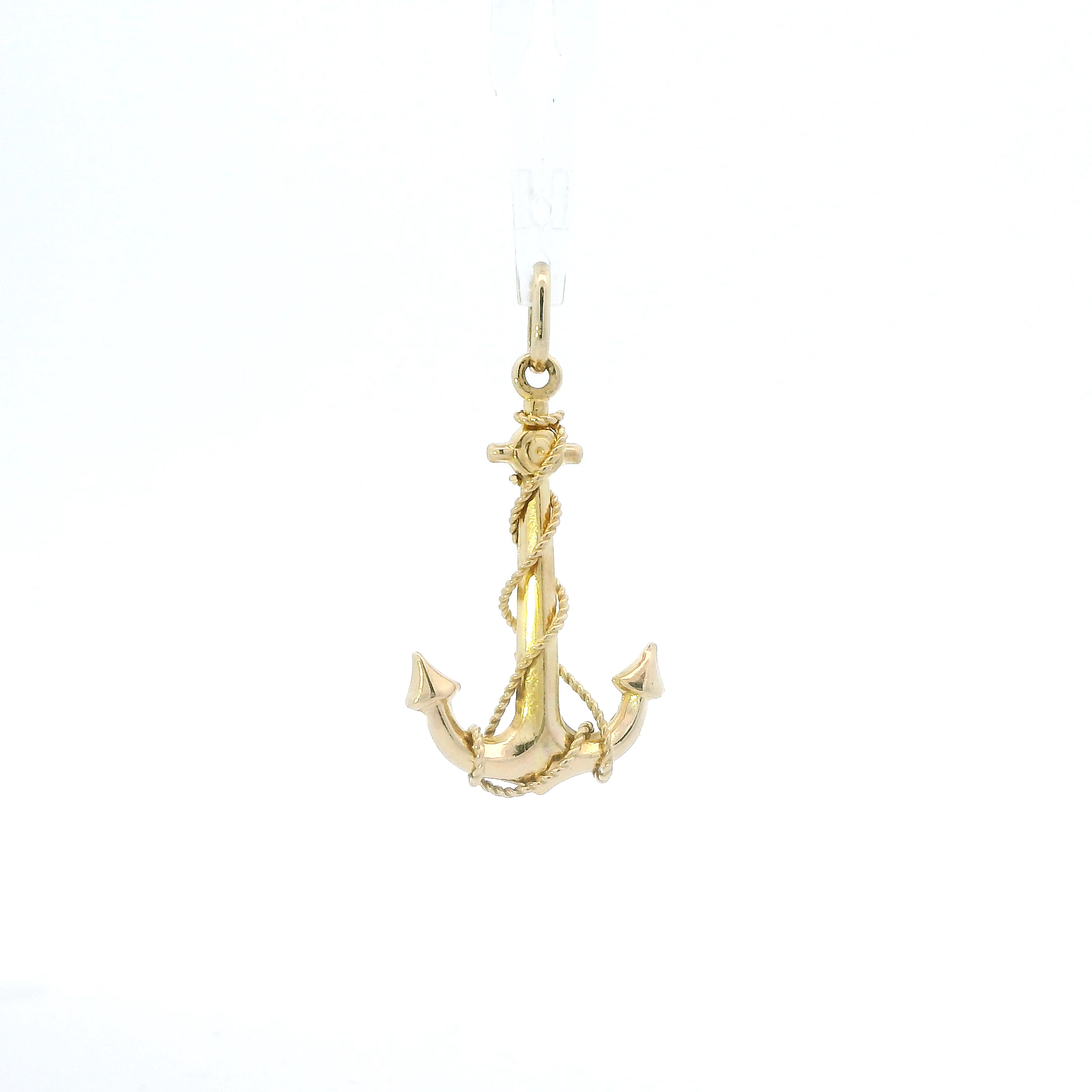 14K Yellow Gold Anchor Pendant