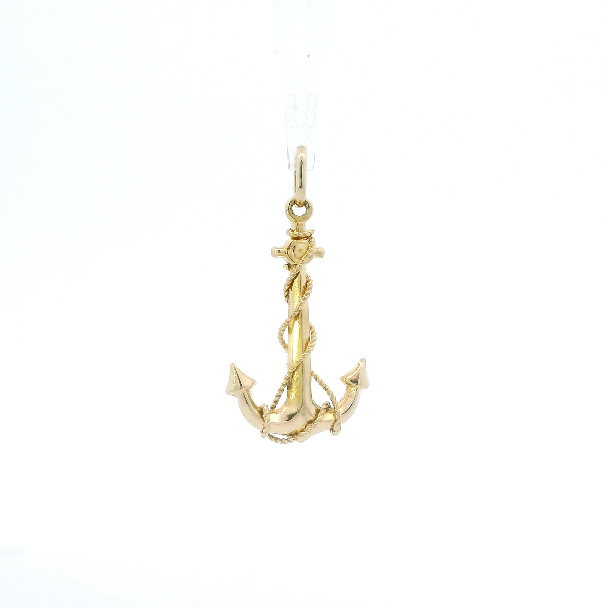 14K Yellow Gold Anchor Pendant