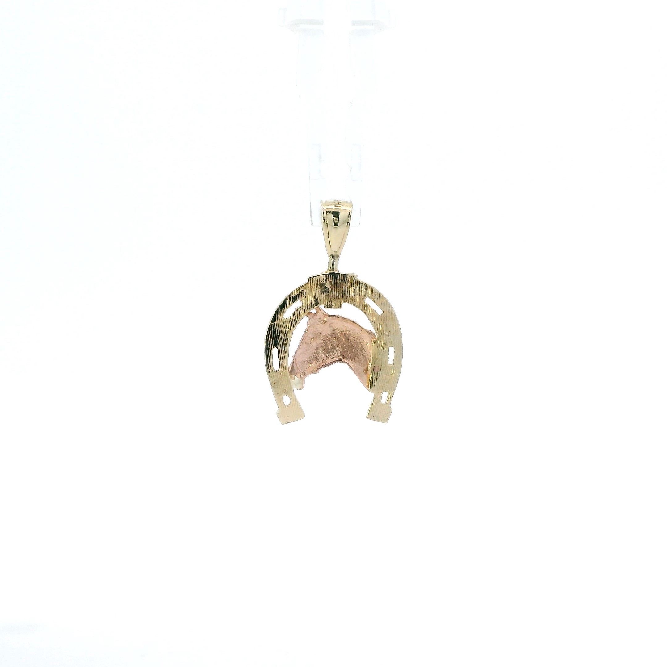 14K Yellow & Rose Gold Horseshoe Pendant