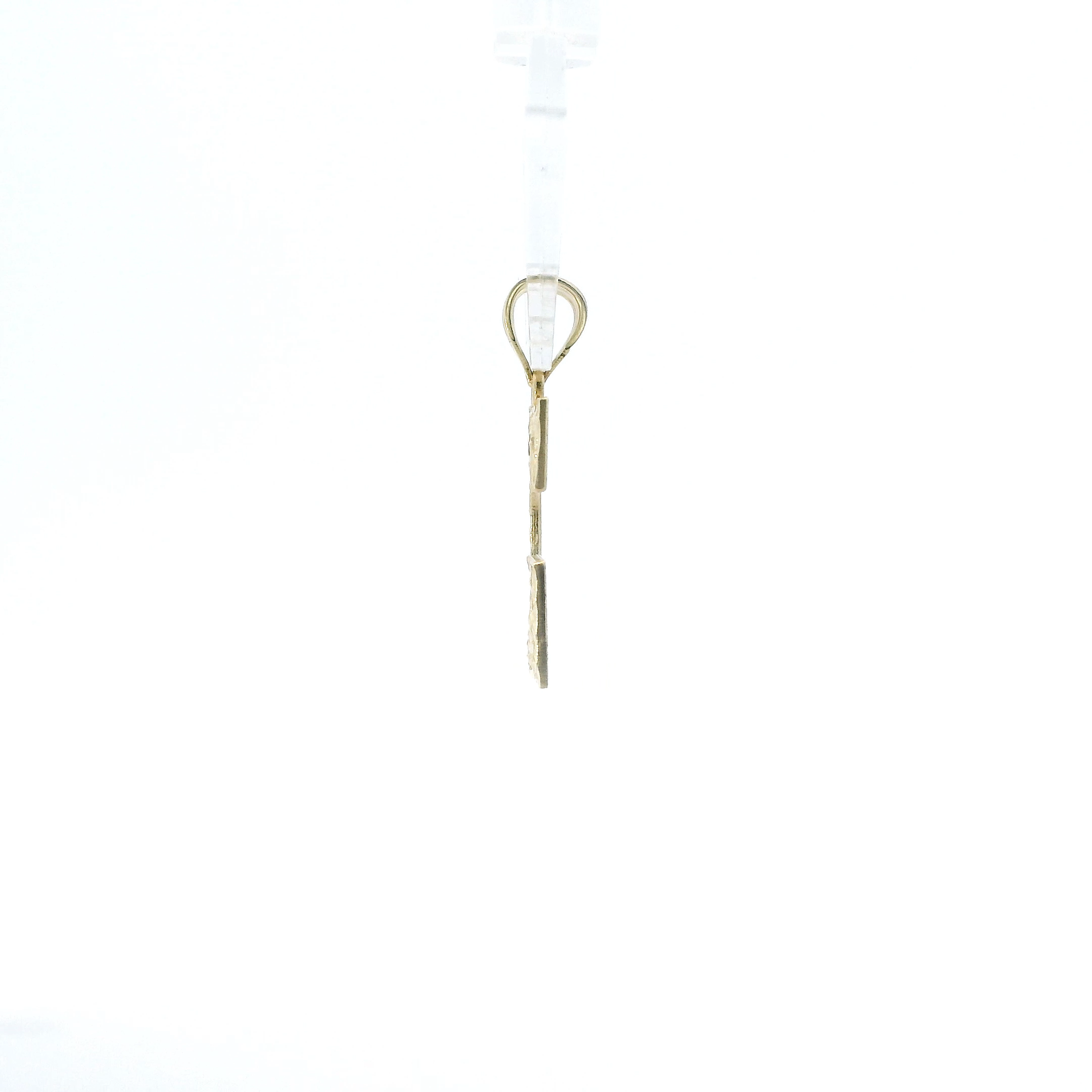 10K Yellow Gold Diamond Cut Letter 