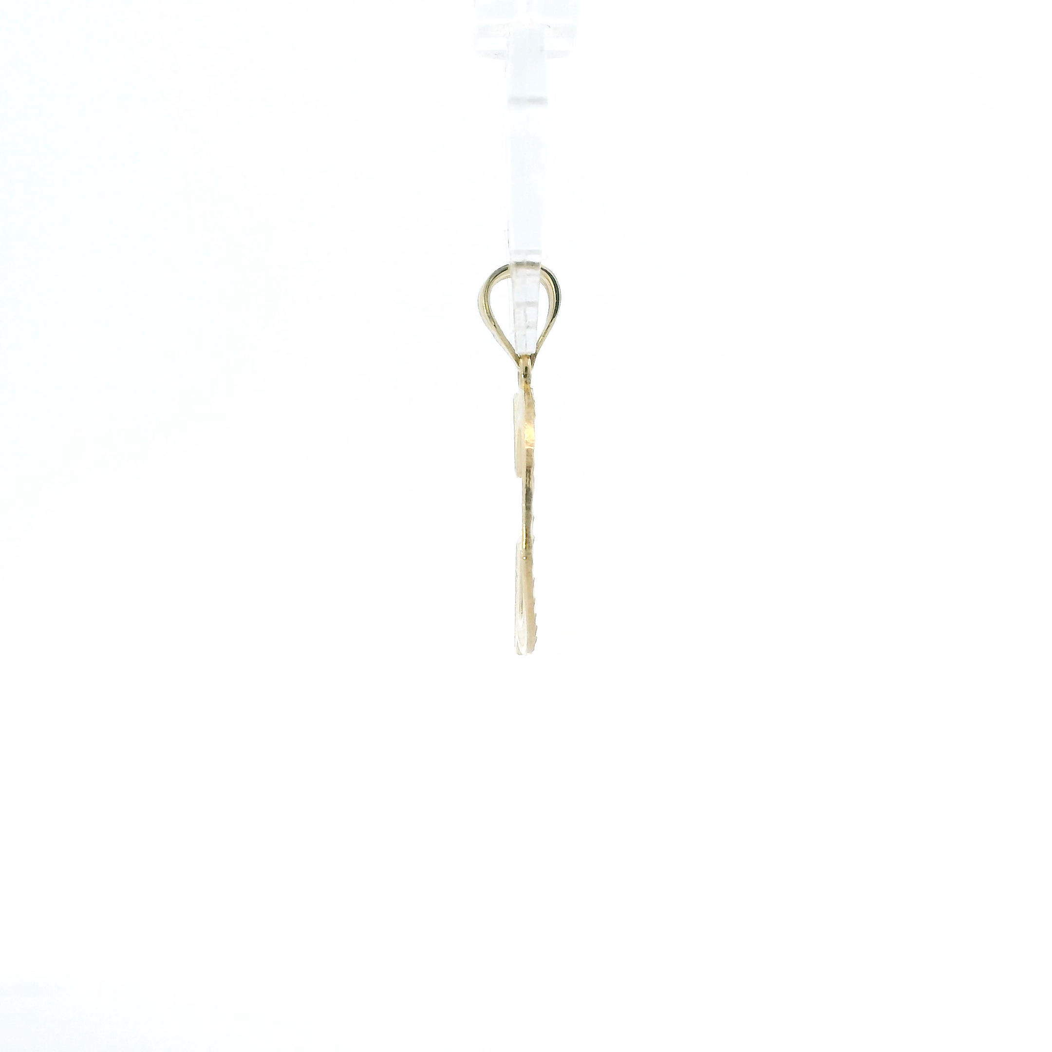 10K Yellow Gold Diamond Cut Letter 