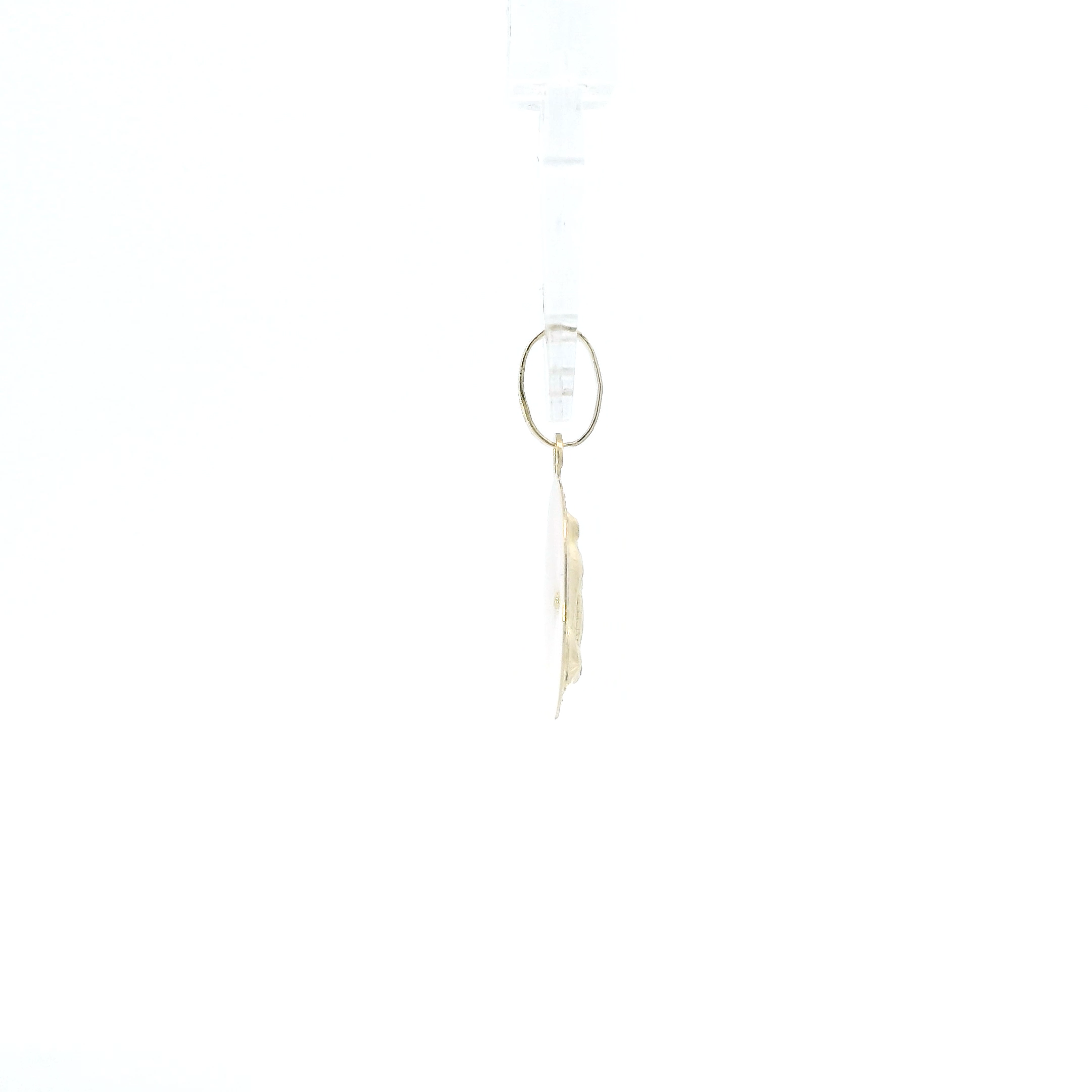 14K Tri Color Gold Diamond Cut Religious Pendant