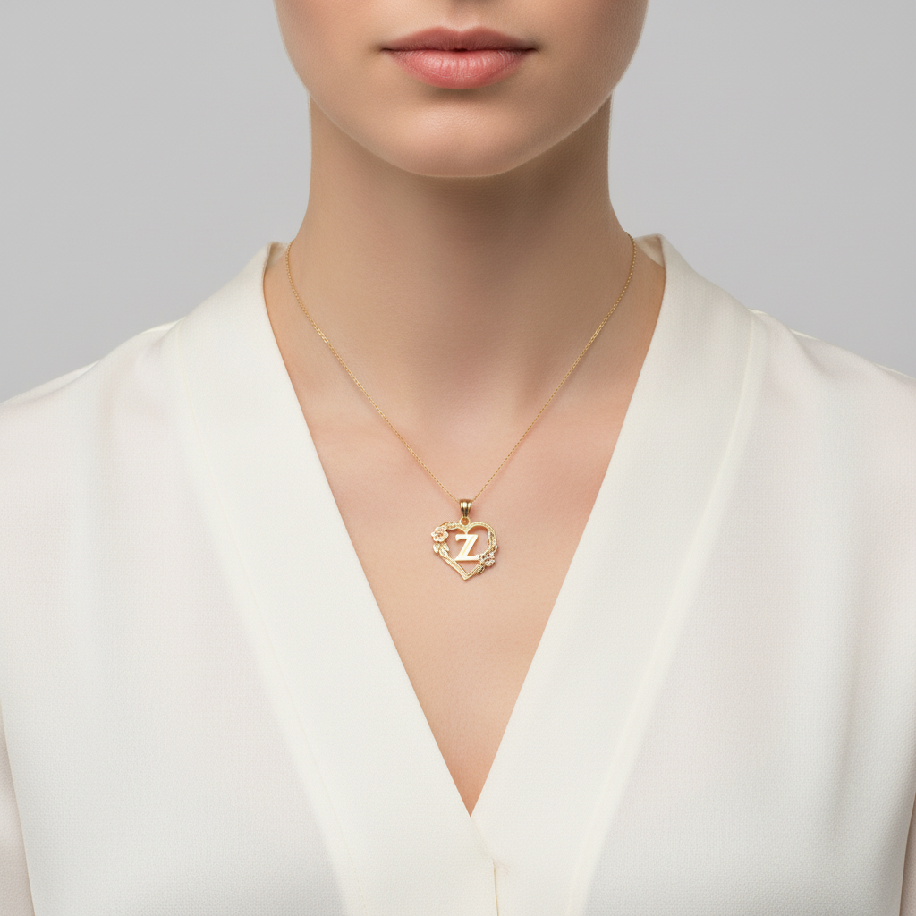 10K Yellow & Rose Gold Letter 