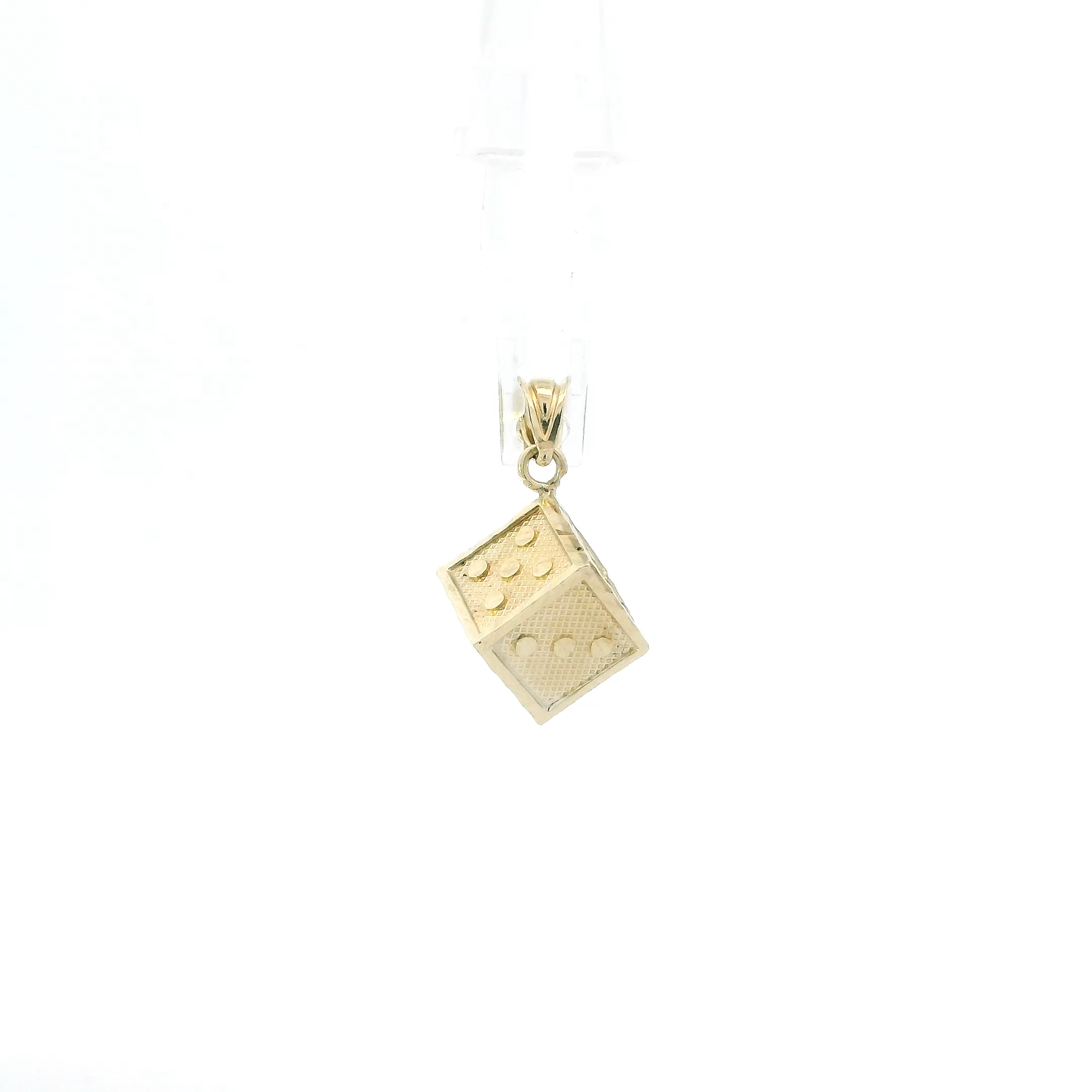 10K Yellow Gold Dice Pendant