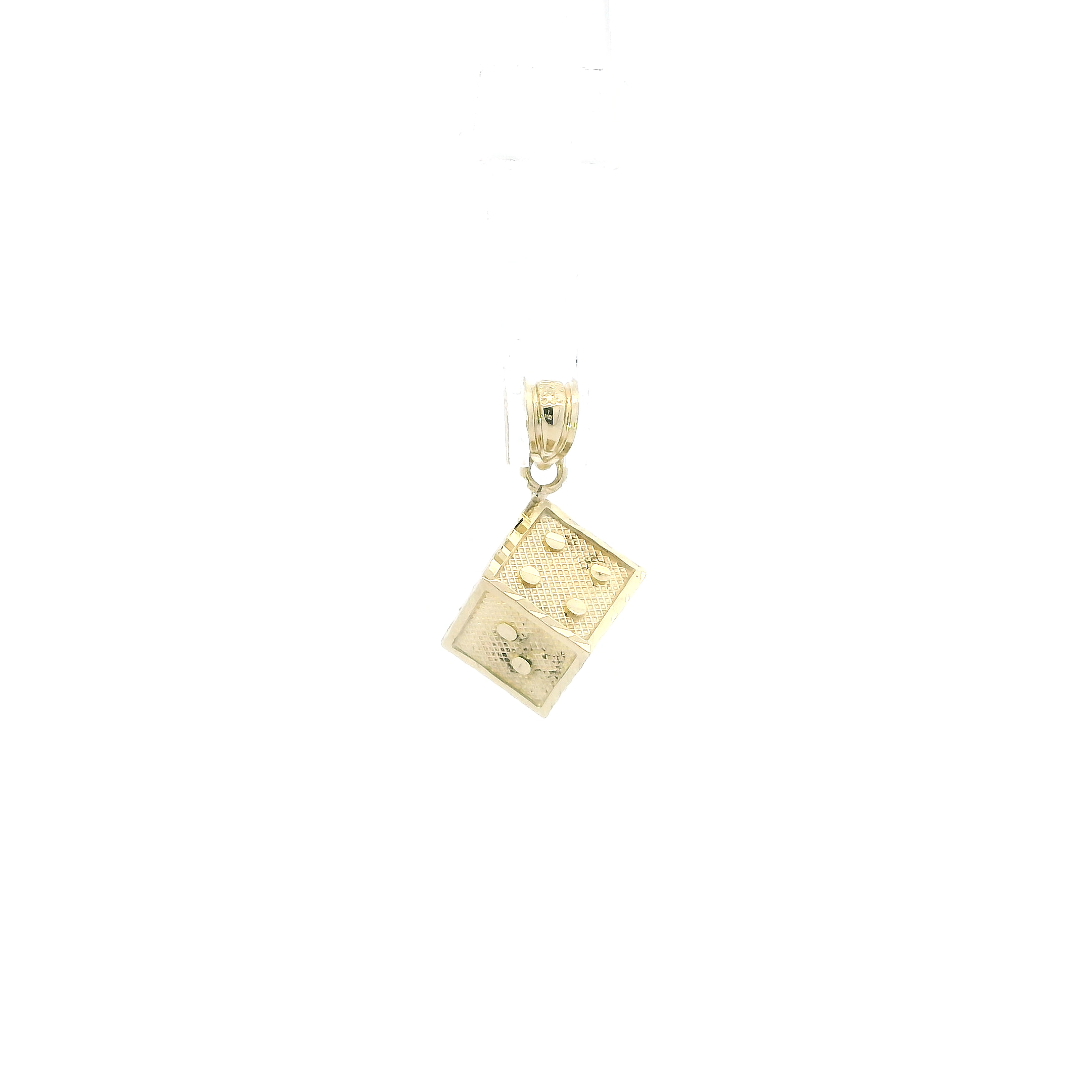 10K Yellow Gold Dice Pendant