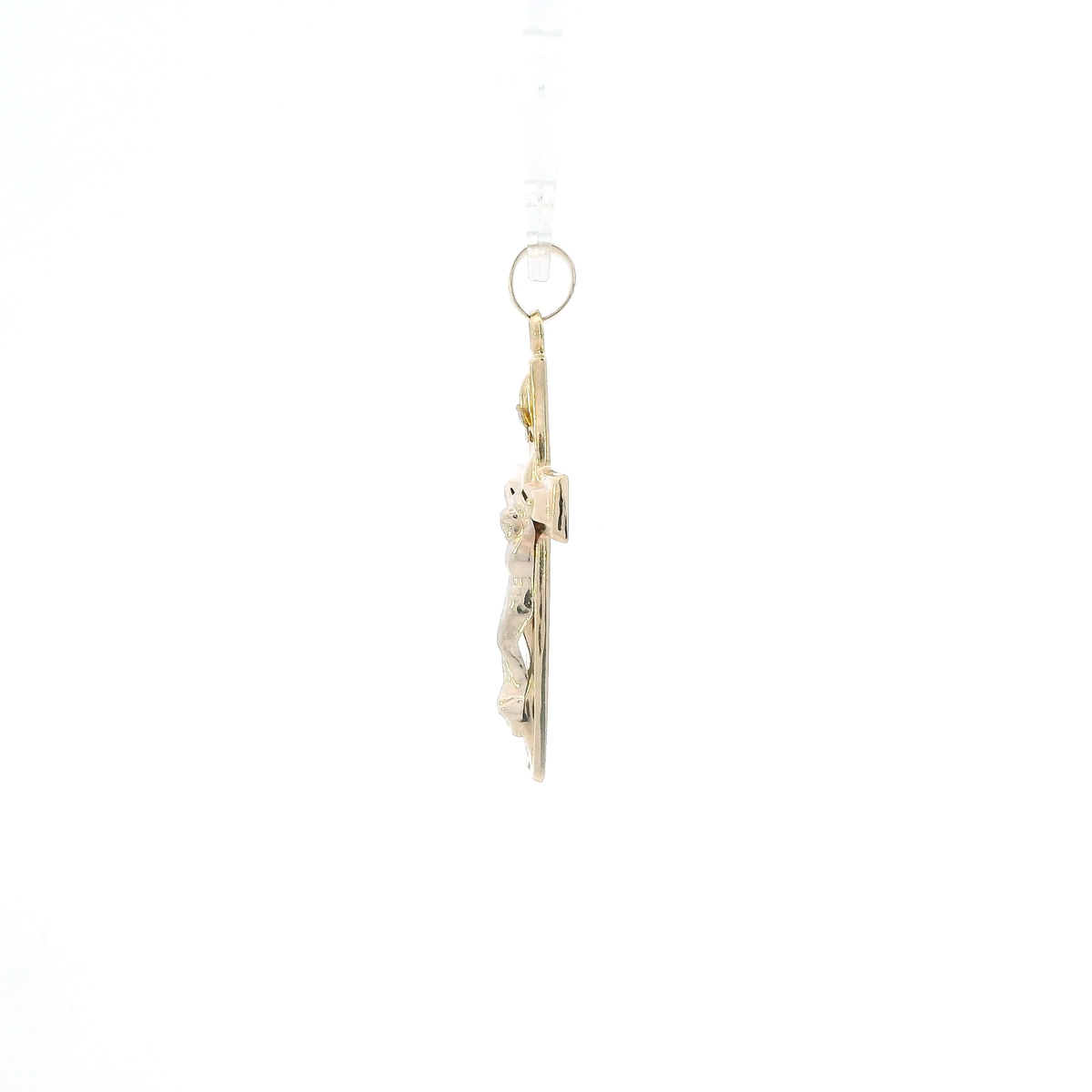 14K Yellow & White Gold Crucifix Pendant