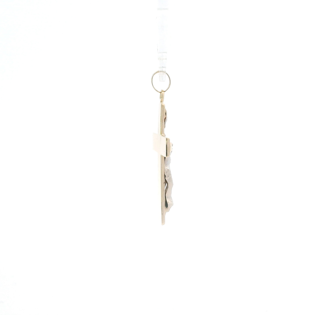 14K Yellow & White Gold Crucifix Pendant
