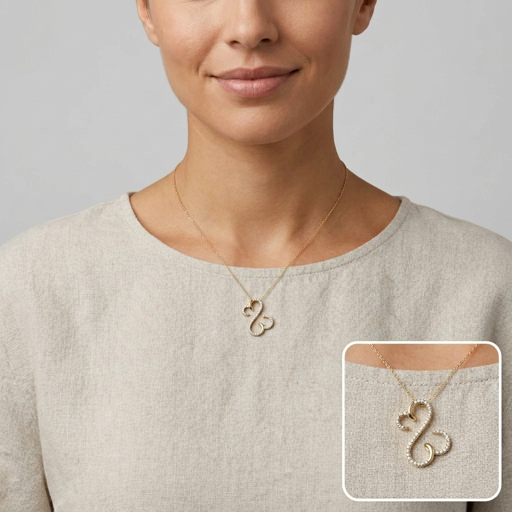 10K Yellow Gold 20" Cable Chain & Open Heart Pendant