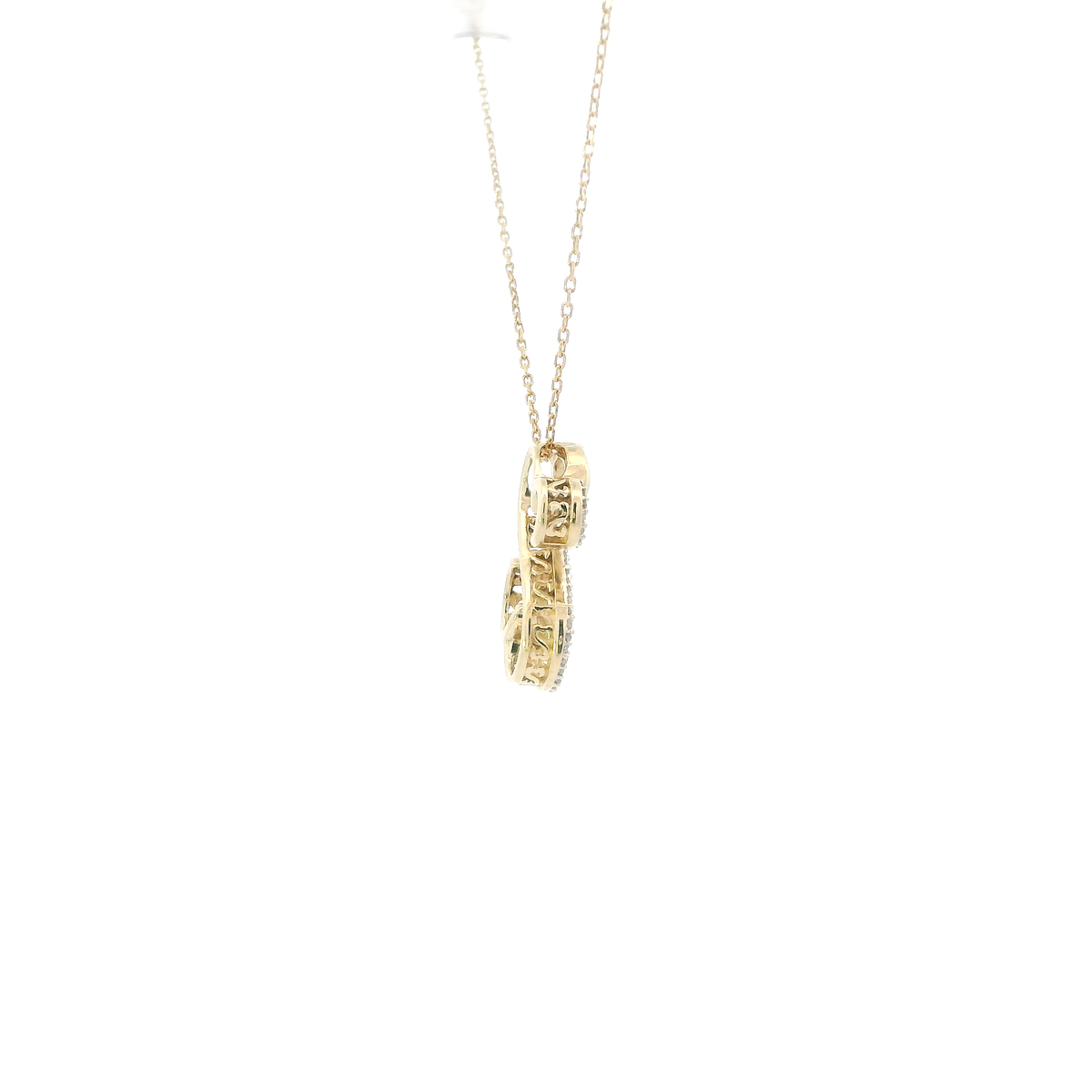10K Yellow Gold 20" Cable Chain & Open Heart Pendant