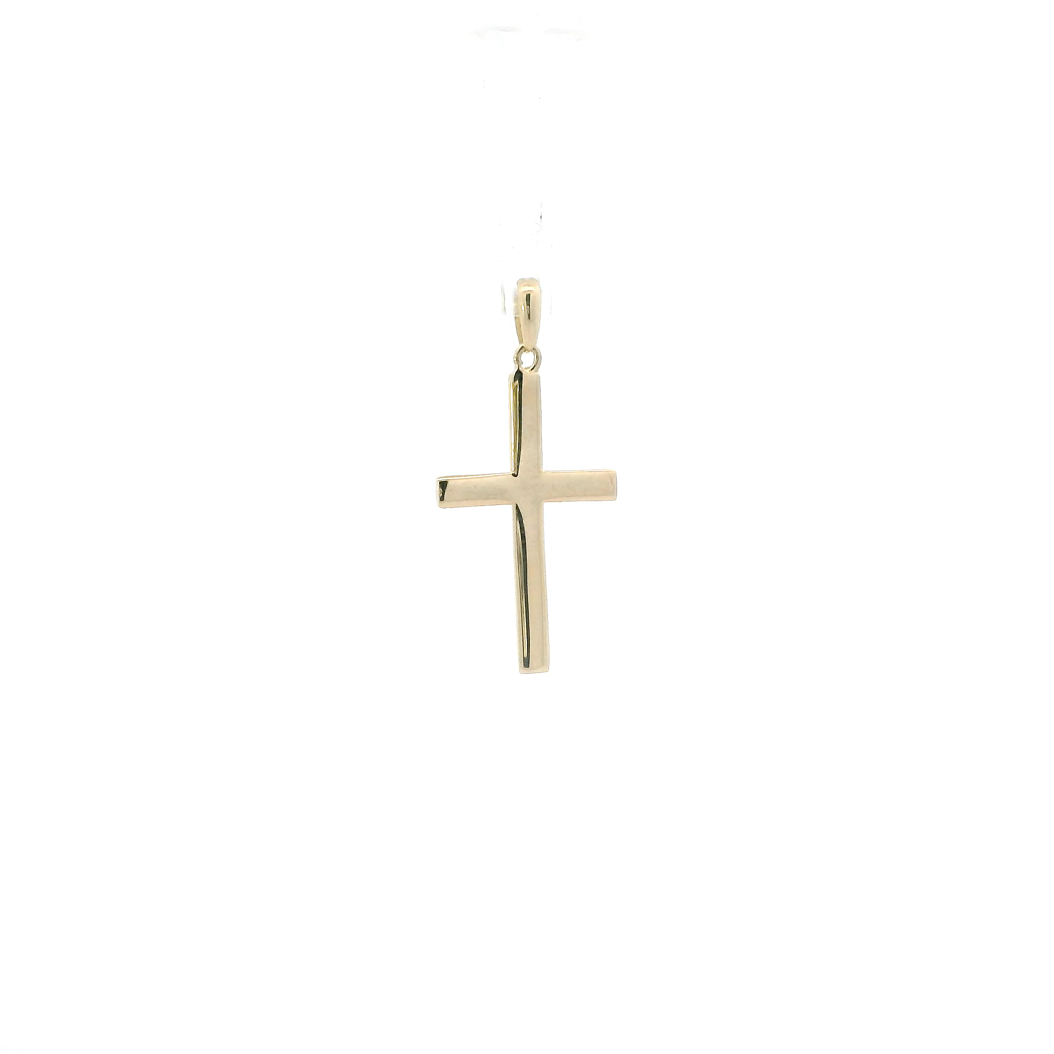 Colgante Cruz Plana Oro Amarillo 14K