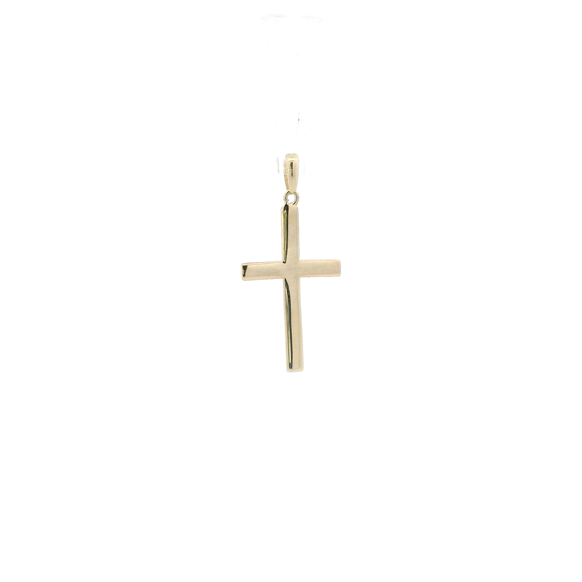 Colgante Cruz Plana Oro Amarillo 14K
