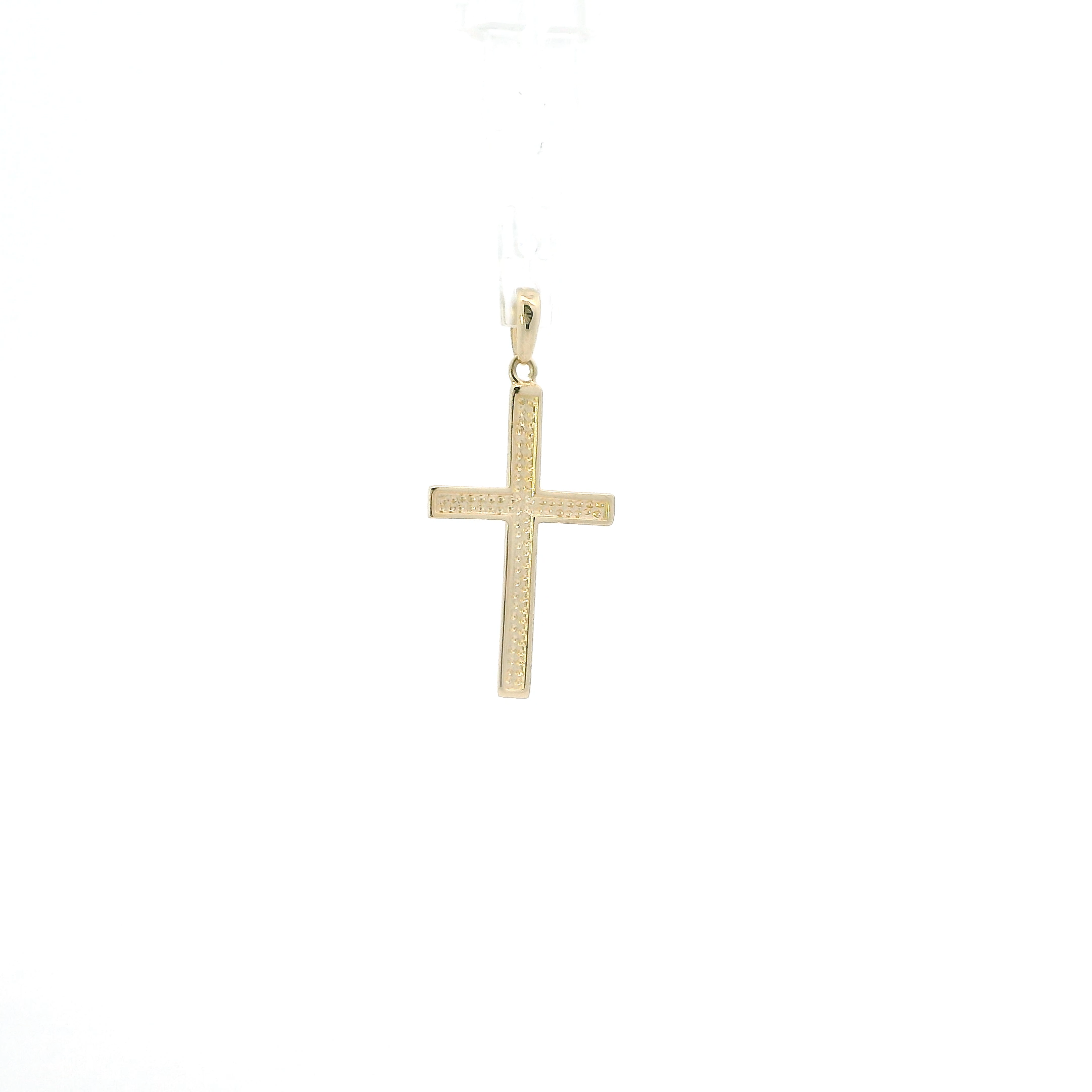 Colgante Cruz Plana Oro Amarillo 14K