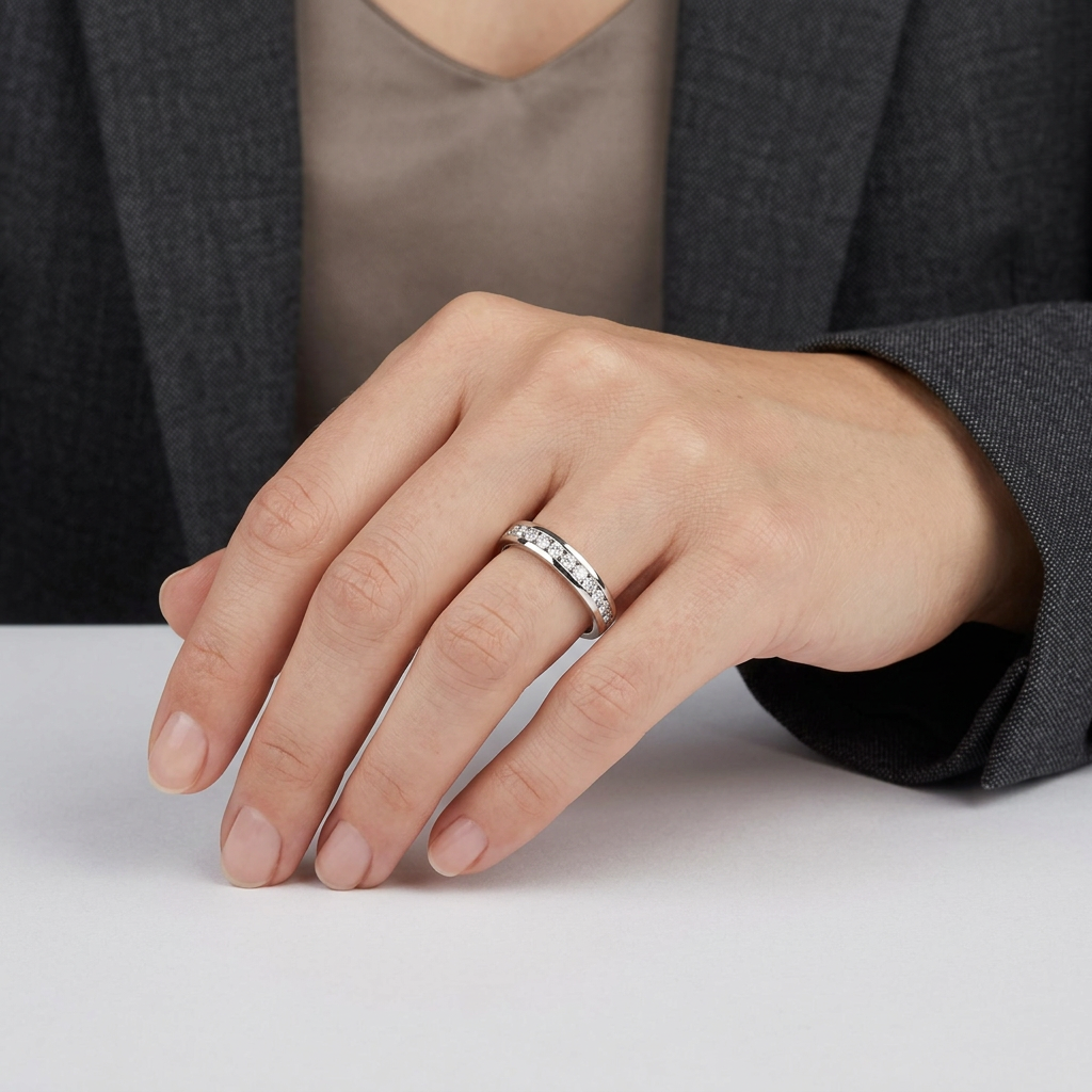 14K White Gold Diamond Womens Ring - 0.24ct