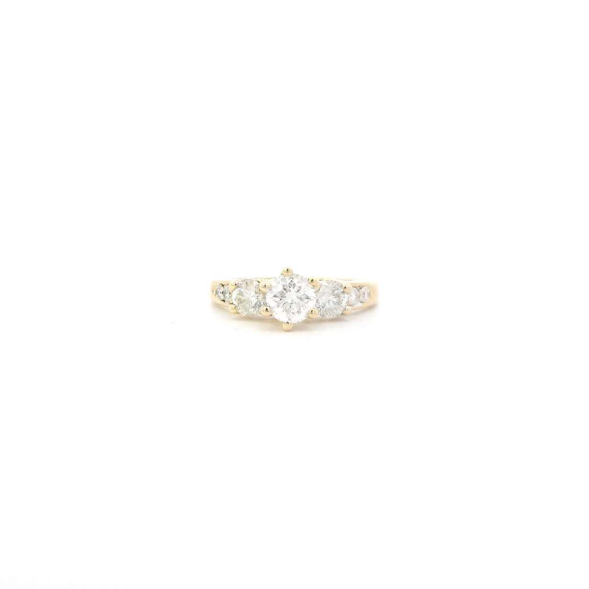 14K Yellow Gold Diamond Womens Ring - 1.56ct