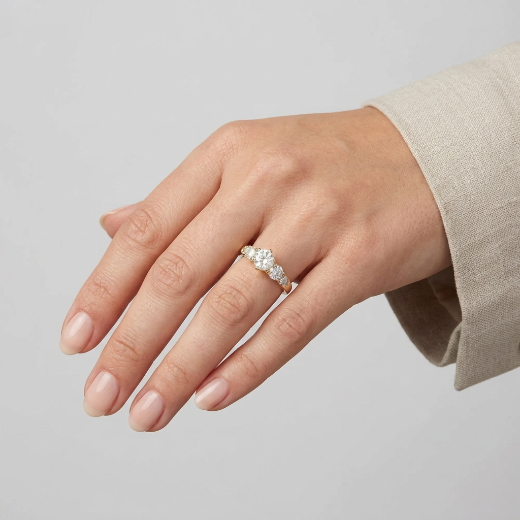 14K Yellow Gold Diamond Womens Ring - 1.56ct